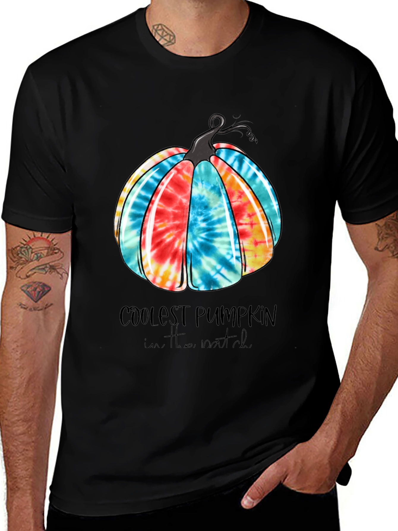 Coolest Pumpkin Tie Dye Graphic Tee