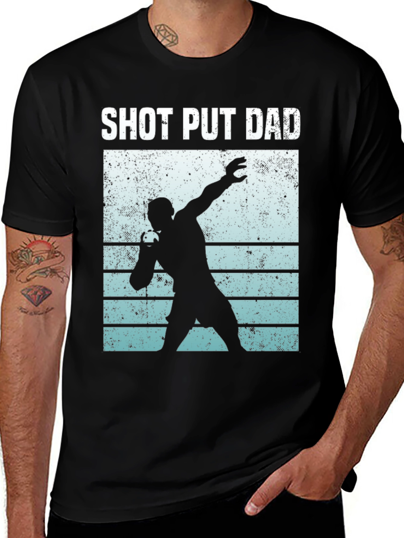 Shot Put Dad T-Shirt - Track & Field Throwing Tee