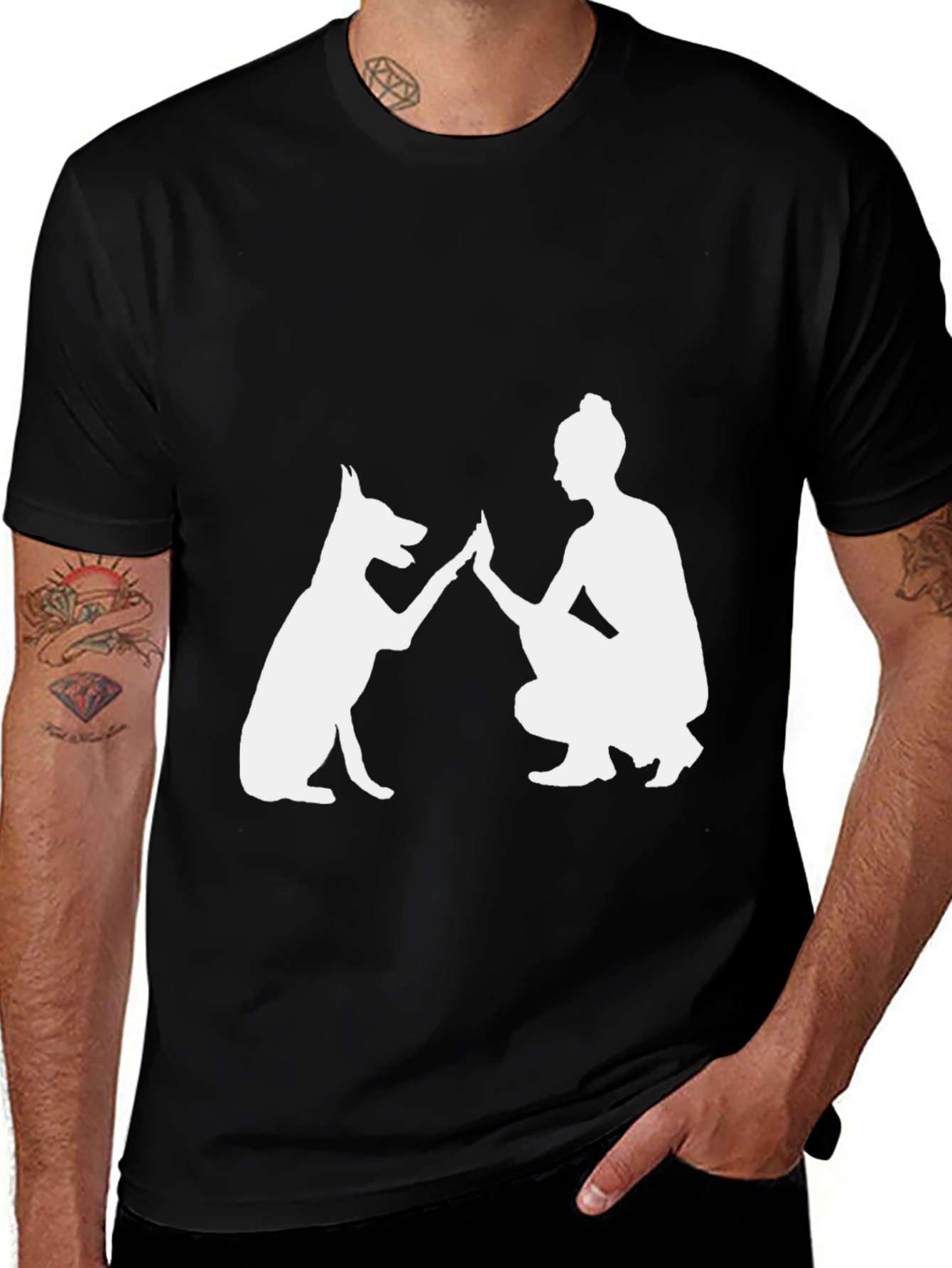Variant 17 of Man's Best Friend Graphic Tee - Black