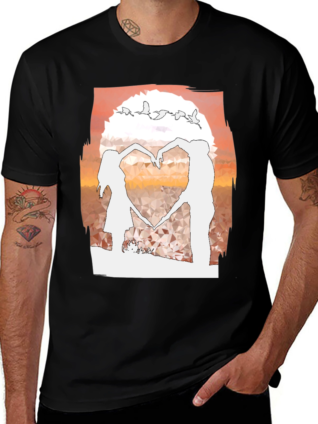 Variant 13 of Heart Hands Sunset T-Shirt