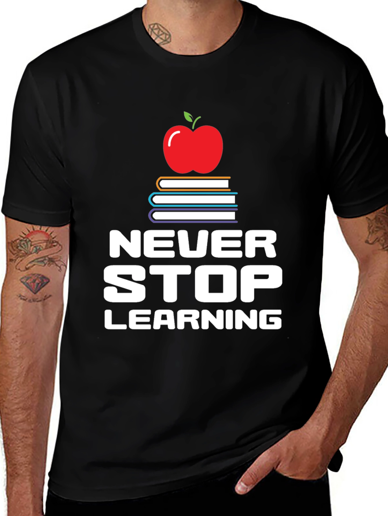Variant 27 of Never Stop Learning Graphic Tee