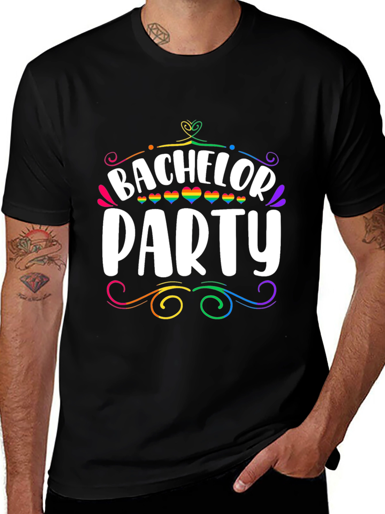 Variant 23 of Bachelor Party LGBTQ Pride Graphic T-Shirt