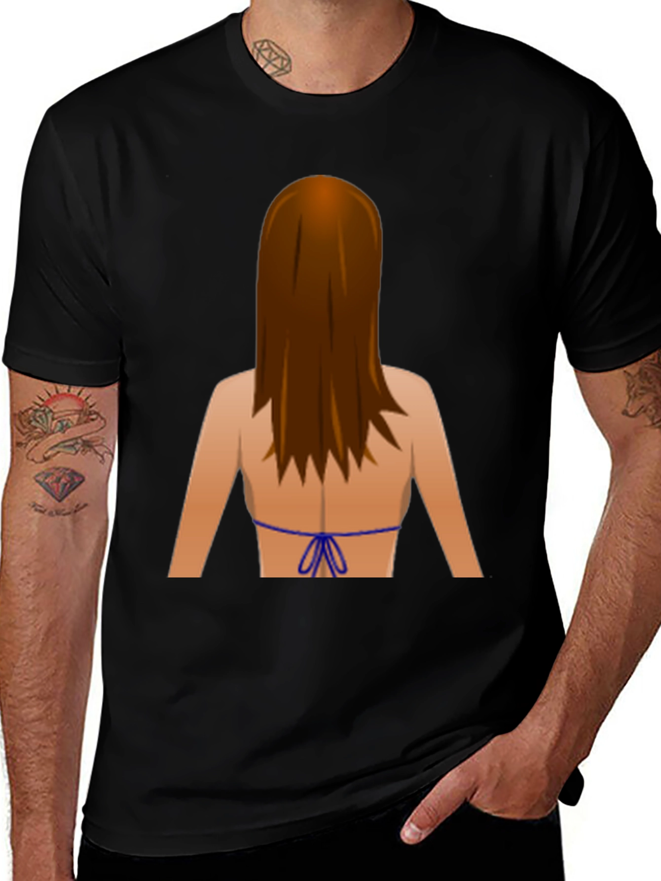 Variant 14 of Emoji Bikini Back Print T-Shirt
