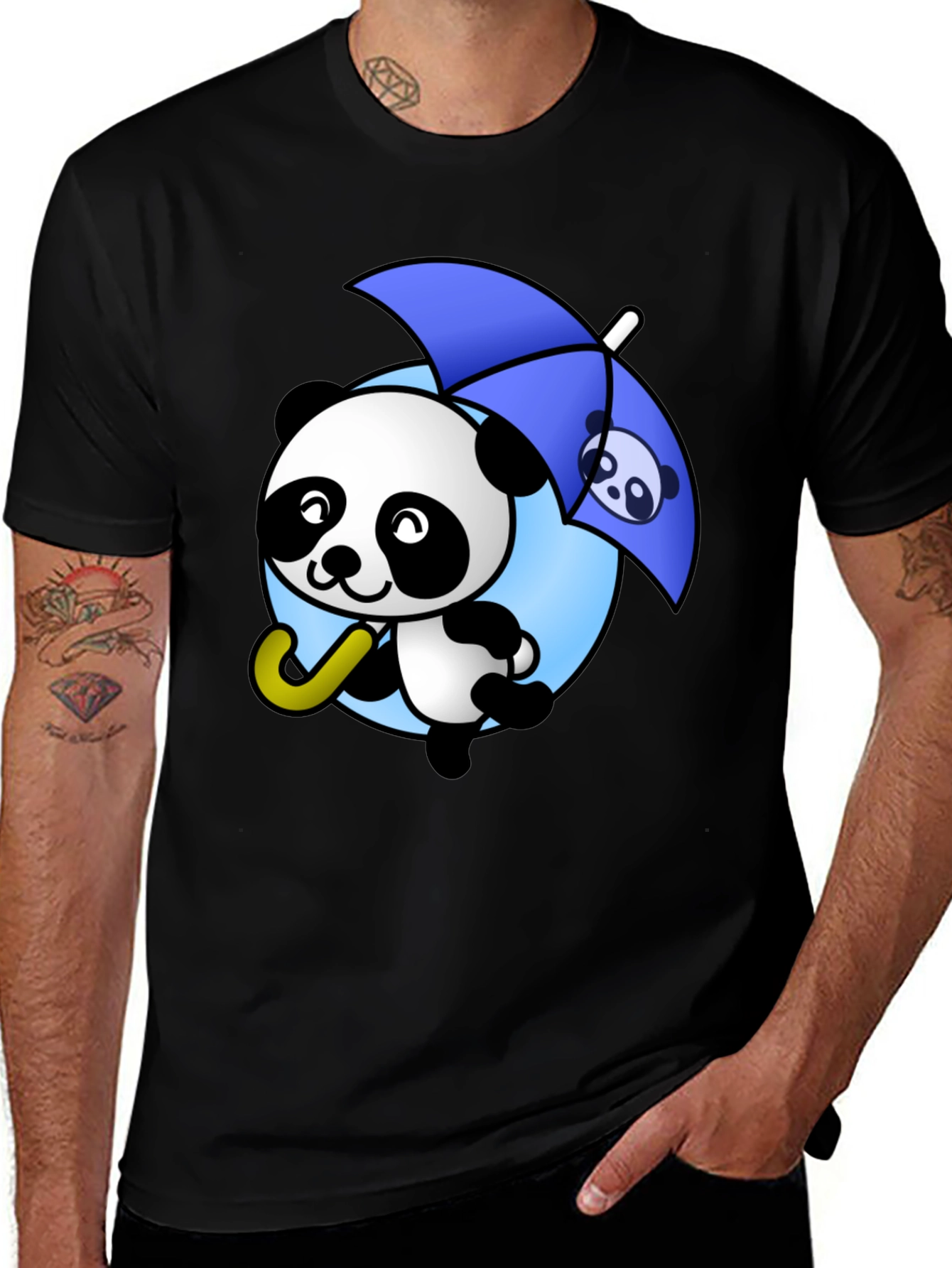 Variant 5 of Panda Umbrella Graphic T-Shirt