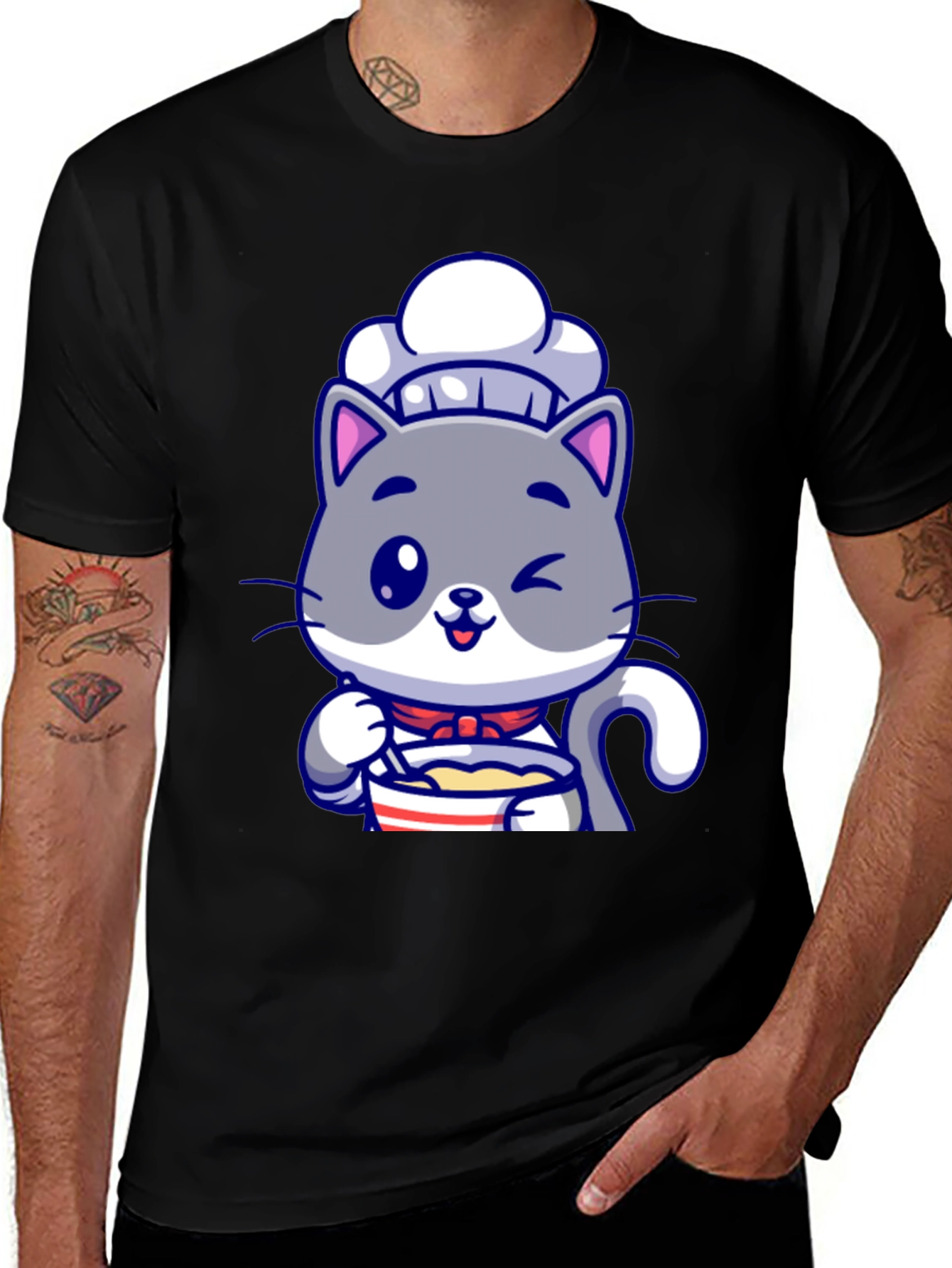 Variant 18 of Cute Chef Cat T-Shirt