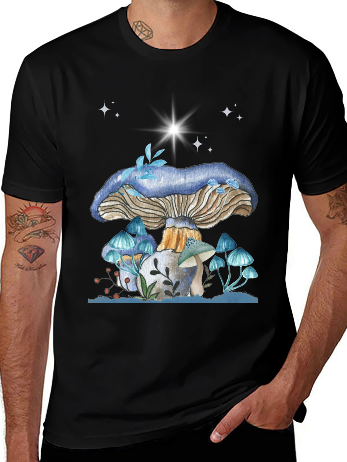 Variant 19 of Mushroom Graphic Tee - Whimsical Design