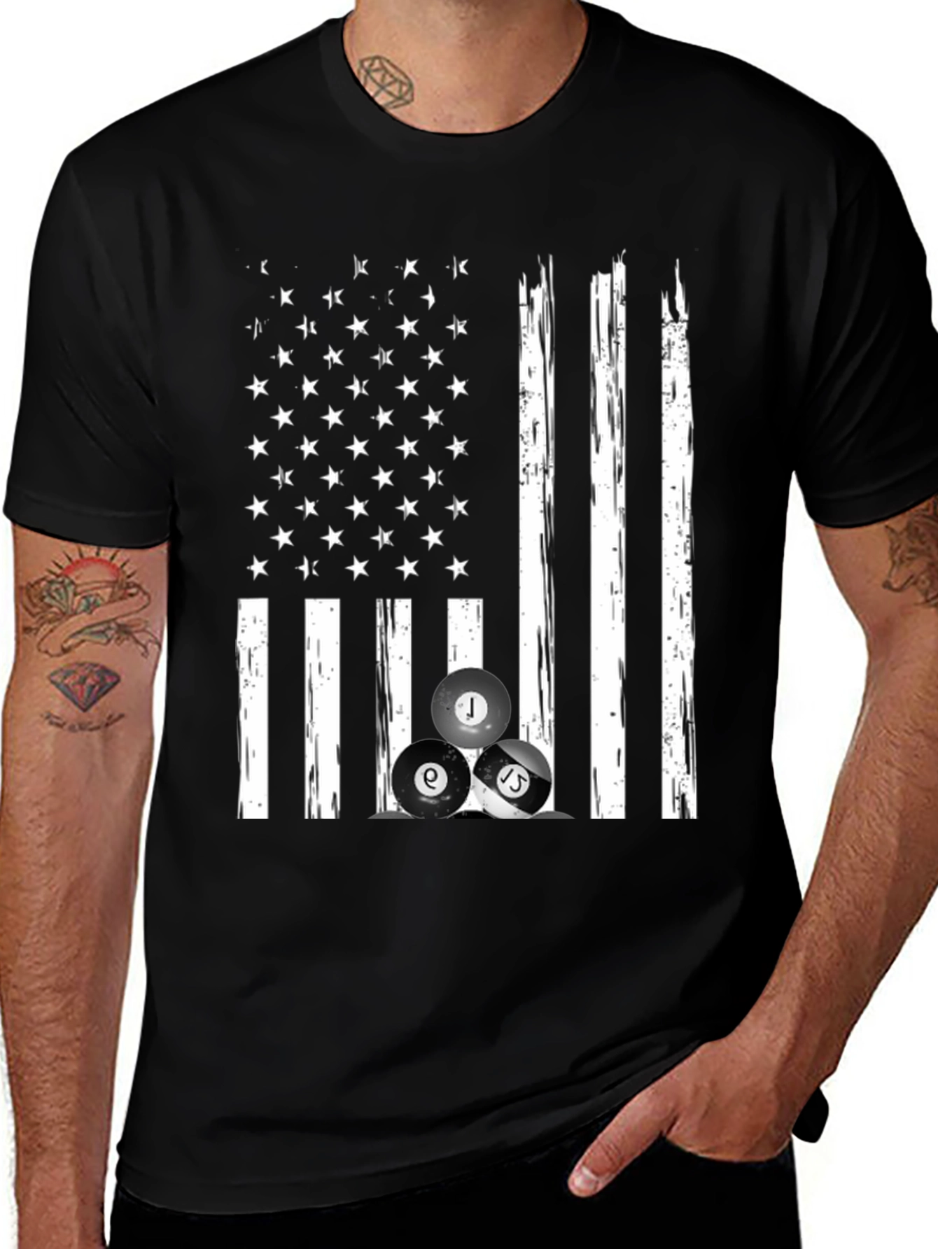 American Flag Billiards T-Shirt