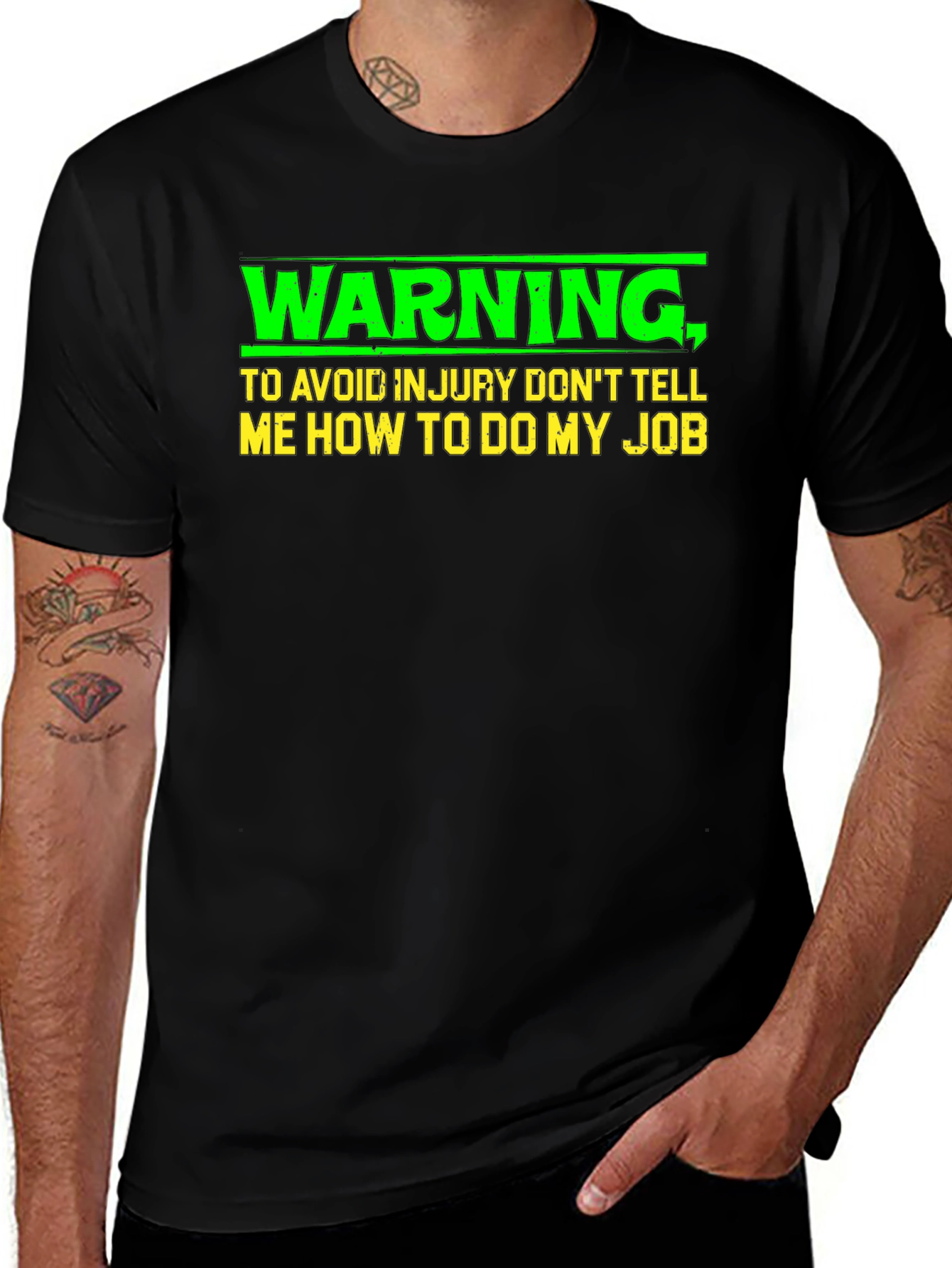 Variant 21 of Warning Graphic Tee - Don't Tell Me How to Do My Job T-Shirt