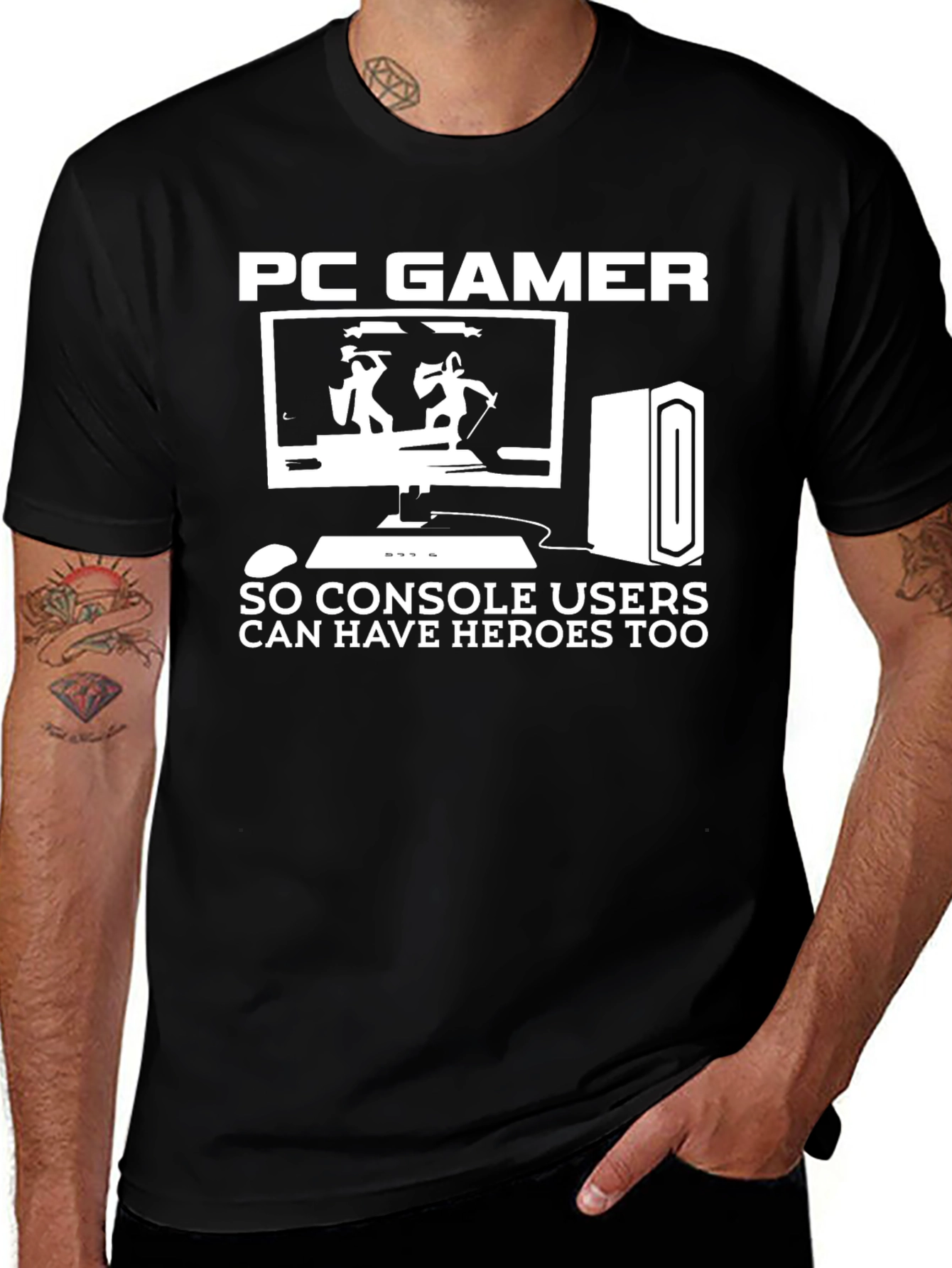 PC Gamer Heroes T-Shirt - Gaming Humor Tee