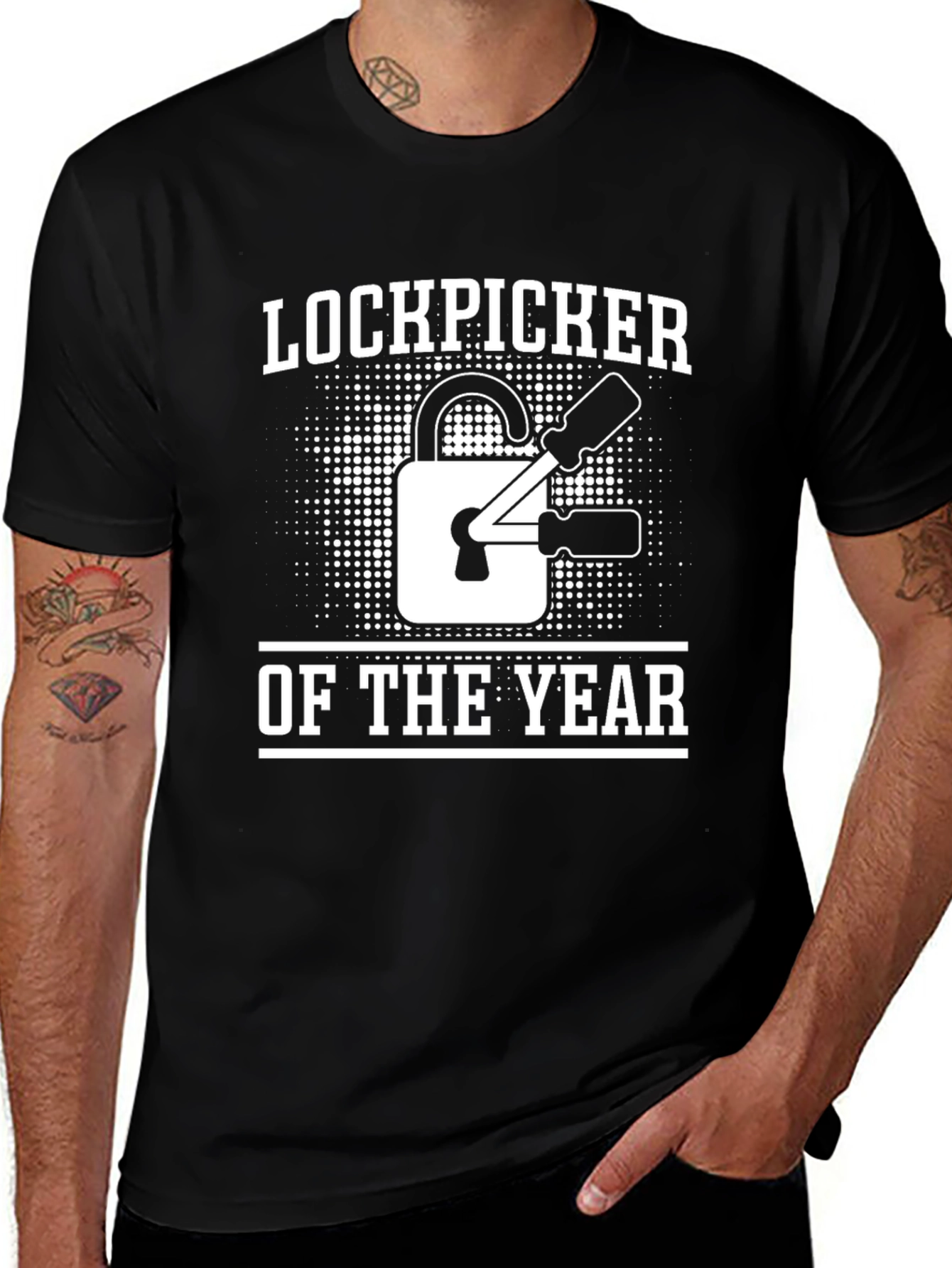 Lockpicker of the Year Graphic Tee - Black Cotton