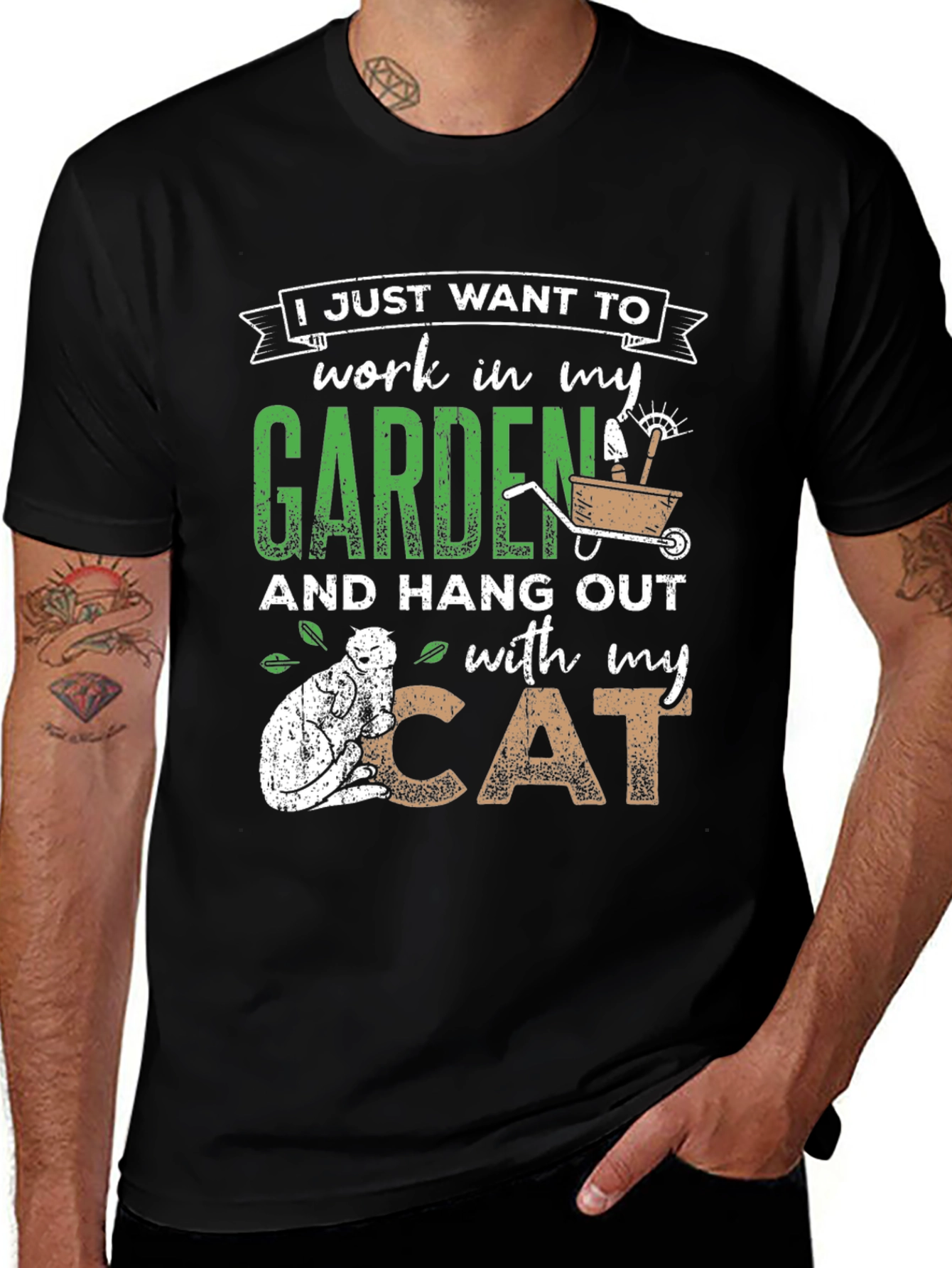 Variant 2 of Gardening and Cats T-Shirt
