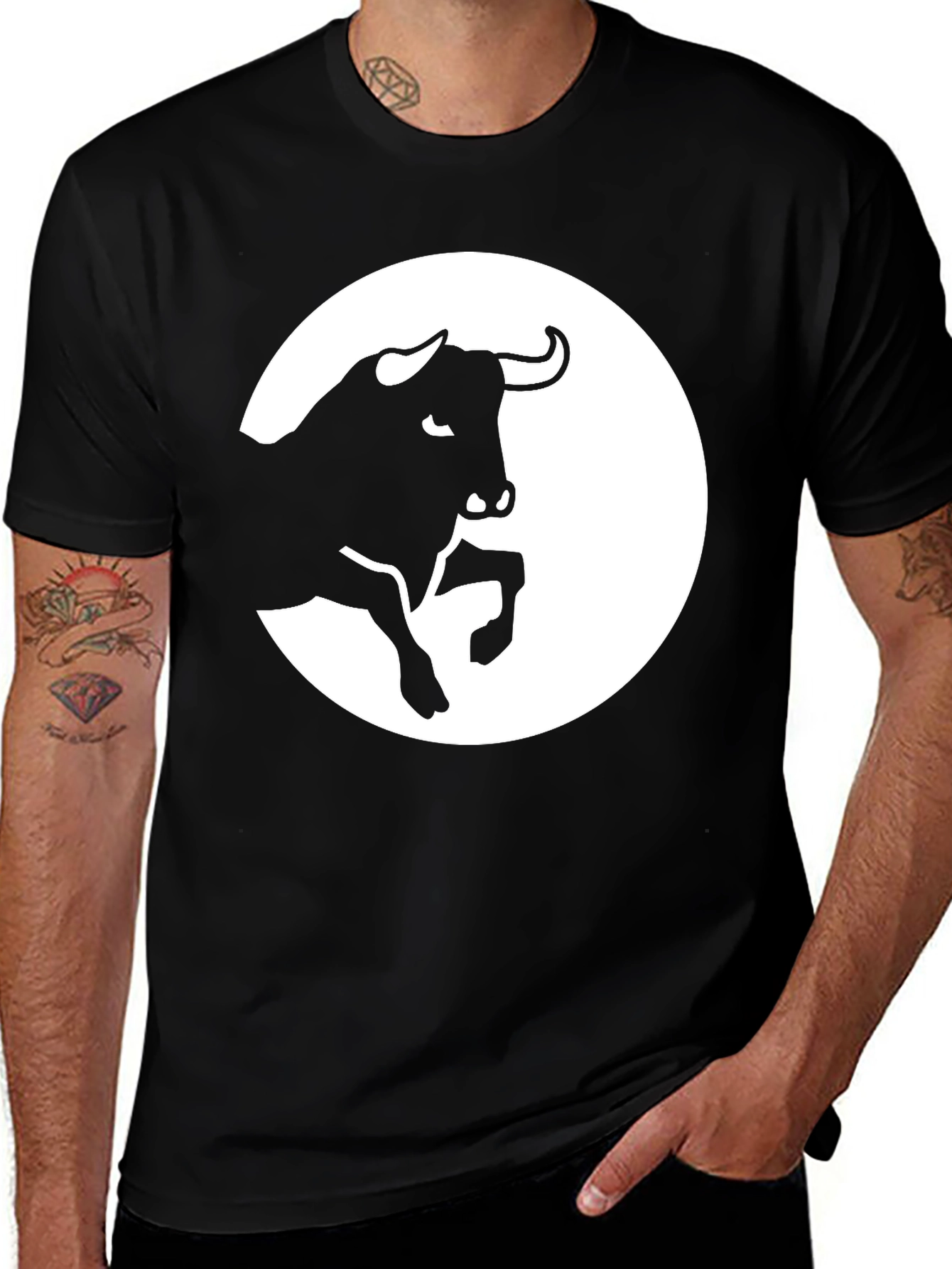 Variant 6 of Black Bull Graphic Tee - Bold, Stylish, Comfortable
