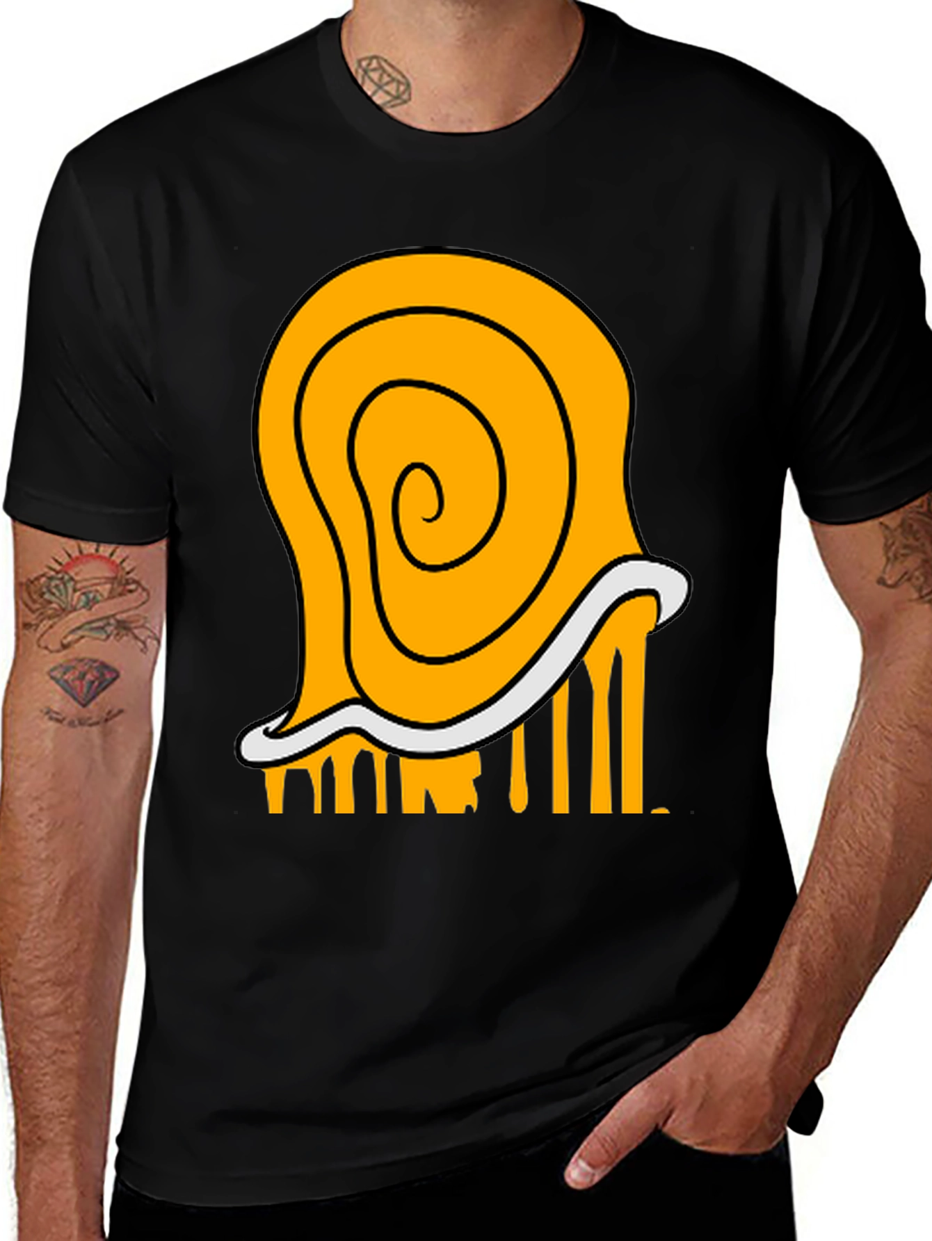 Variant 22 of Dripping Swirl Graphic Tee - Unique & Stylish