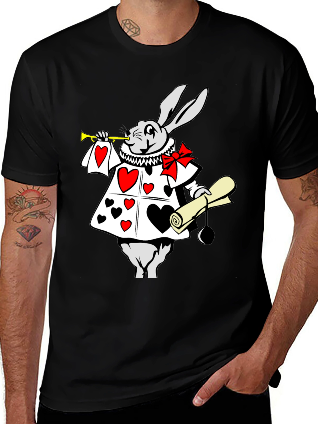 Variant 22 of Rabbit Playing Trumpet Graphic Tee