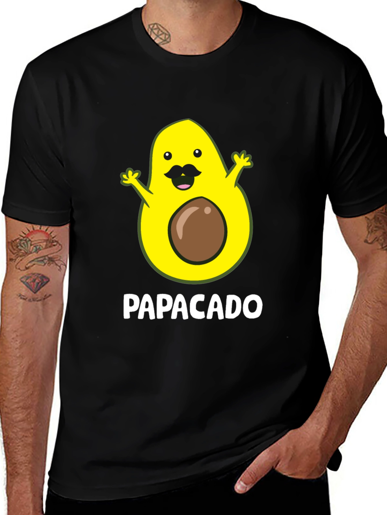 Variant 15 of Papacado Funny Avocado Dad Humor T-Shirt