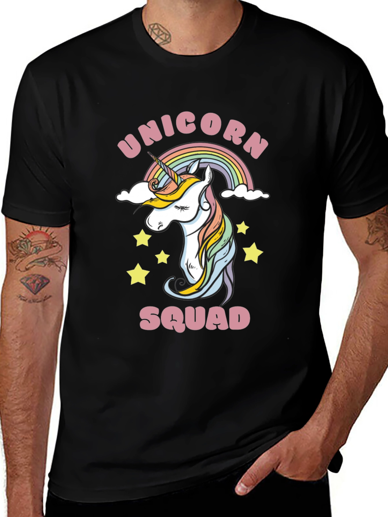 Variant 13 of Unicorn Squad T-Shirt - Rainbow & Stars