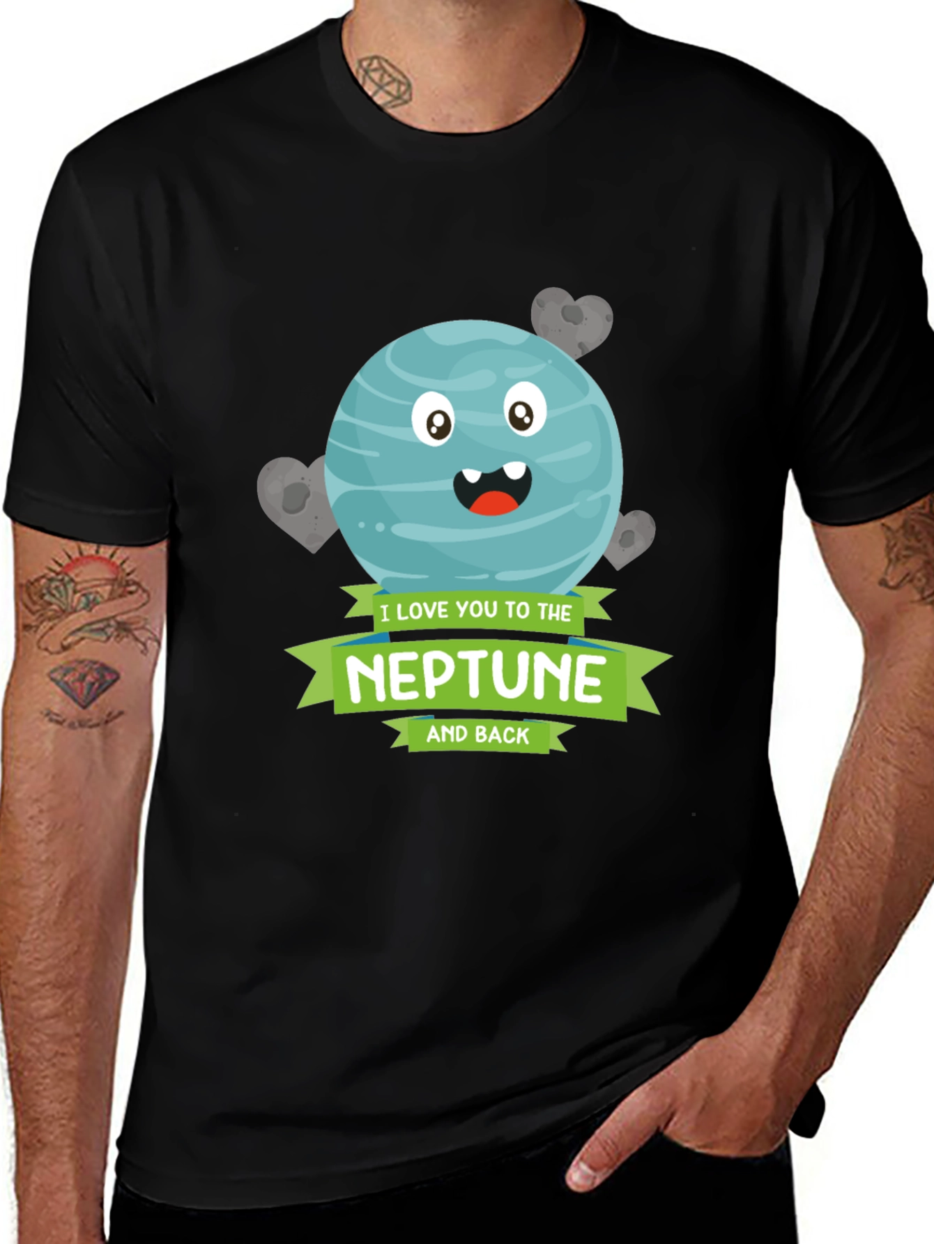 Variant 23 of I Love You to the Neptune and Back Graphic Tee