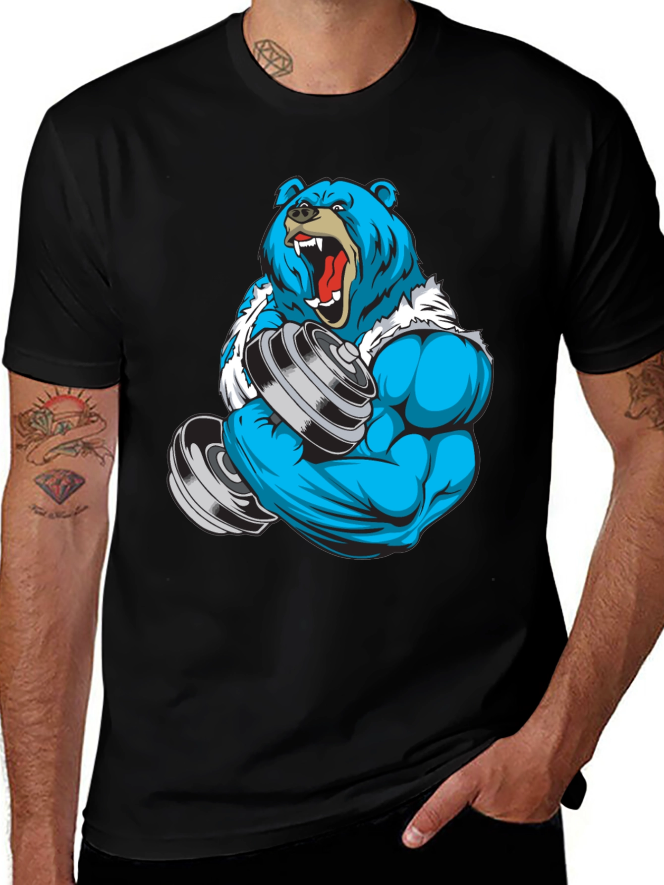 Variant 12 of Bear Gym T-Shirt - Weightlifting Beast Mode