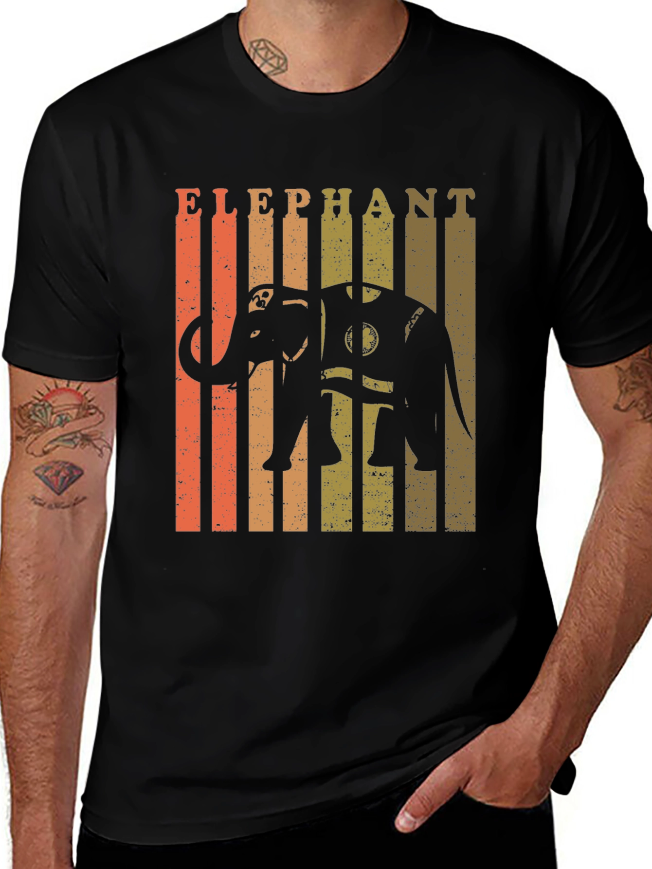 Variant 12 of Retro Elephant T-Shirt - Vintage Style Graphic Tee