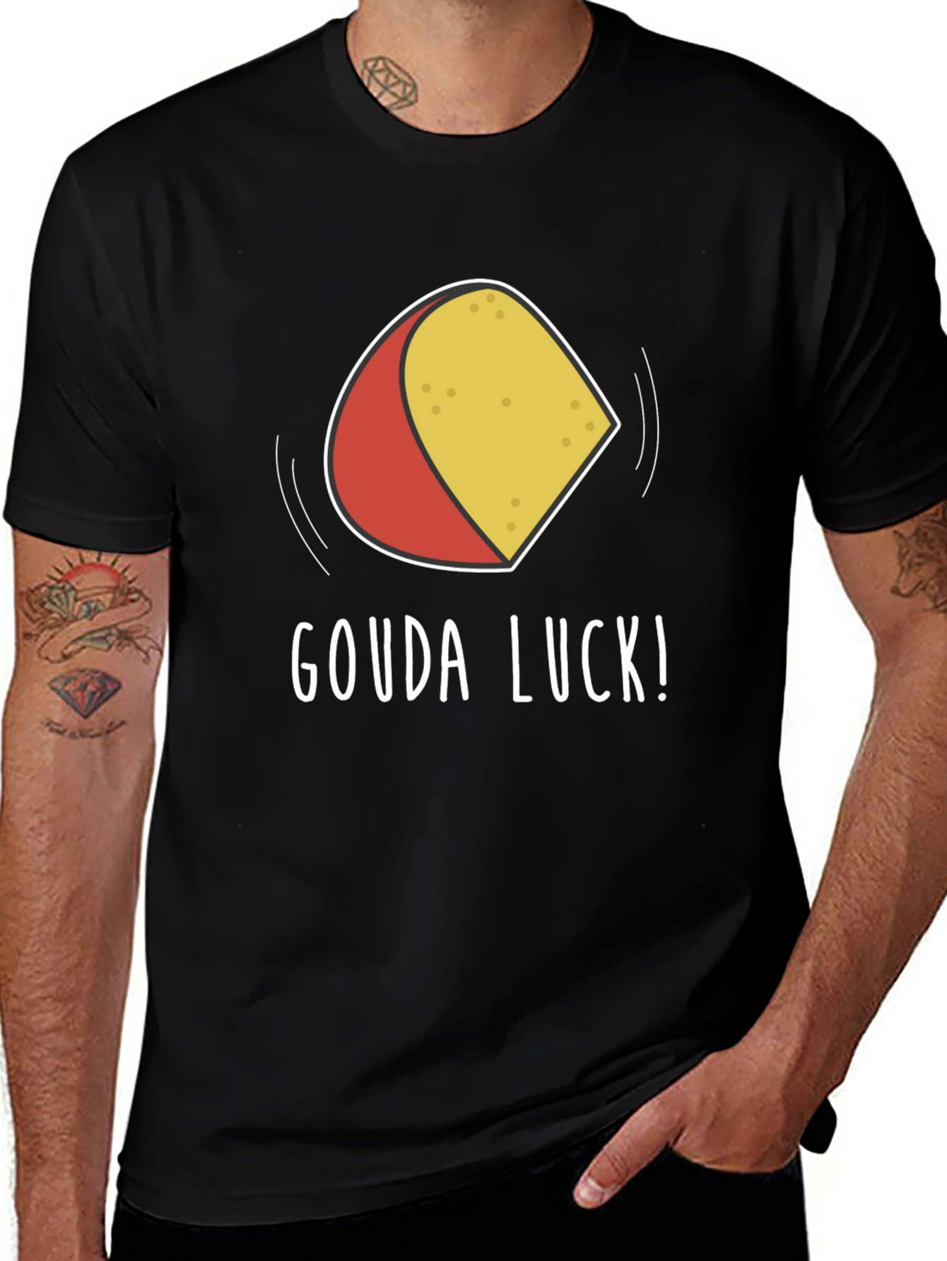 Variant 9 of Gouda Luck Graphic T-Shirt - Funny Cheese Pun Tee