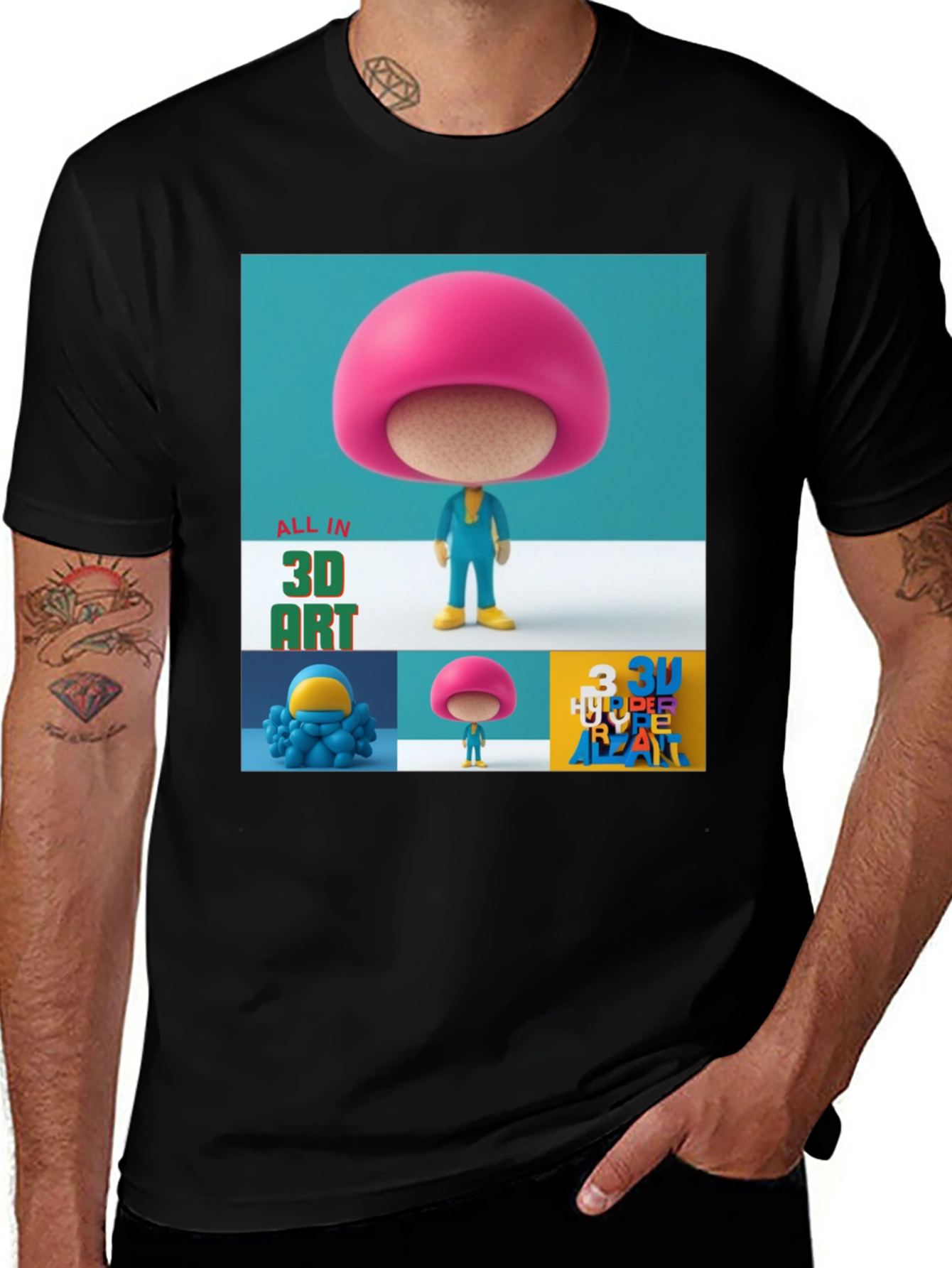 Variant 25 of 3D Art Graphic Print T-Shirt