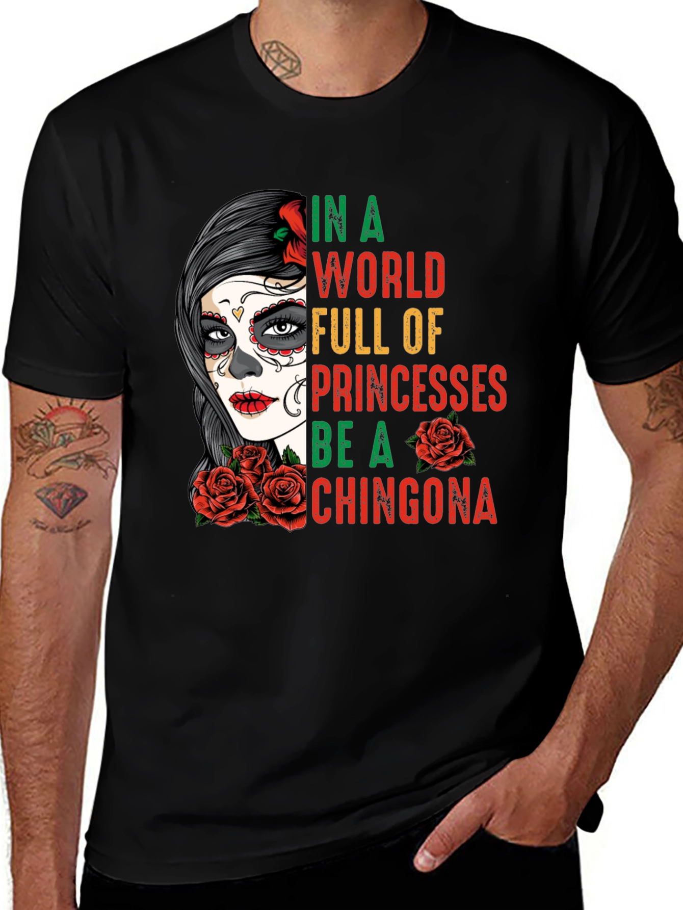 Sugar Skull Chingona Graphic Tee
