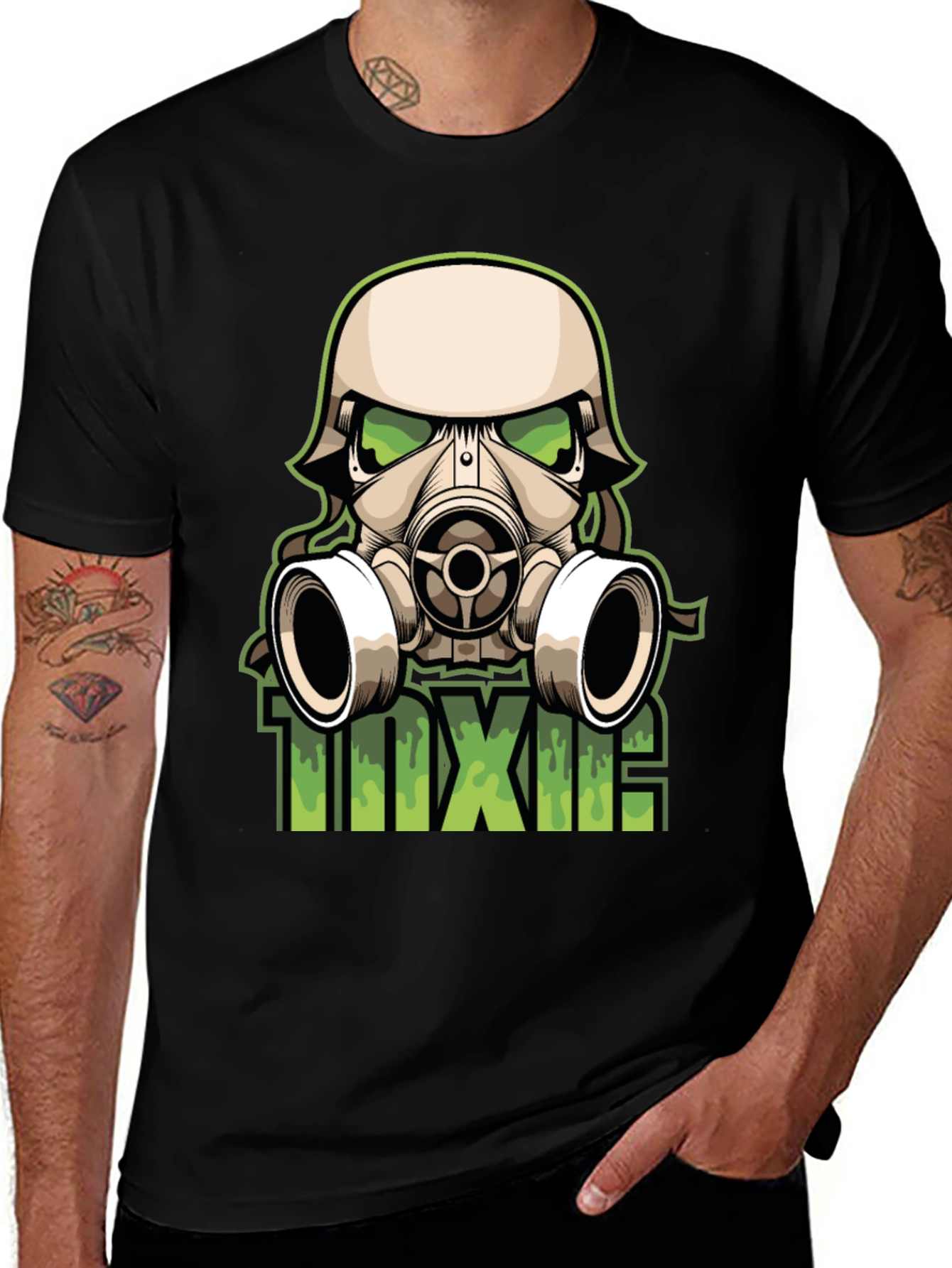 Variant 13 of Toxic Graphic T-Shirt - Black Cotton Tee