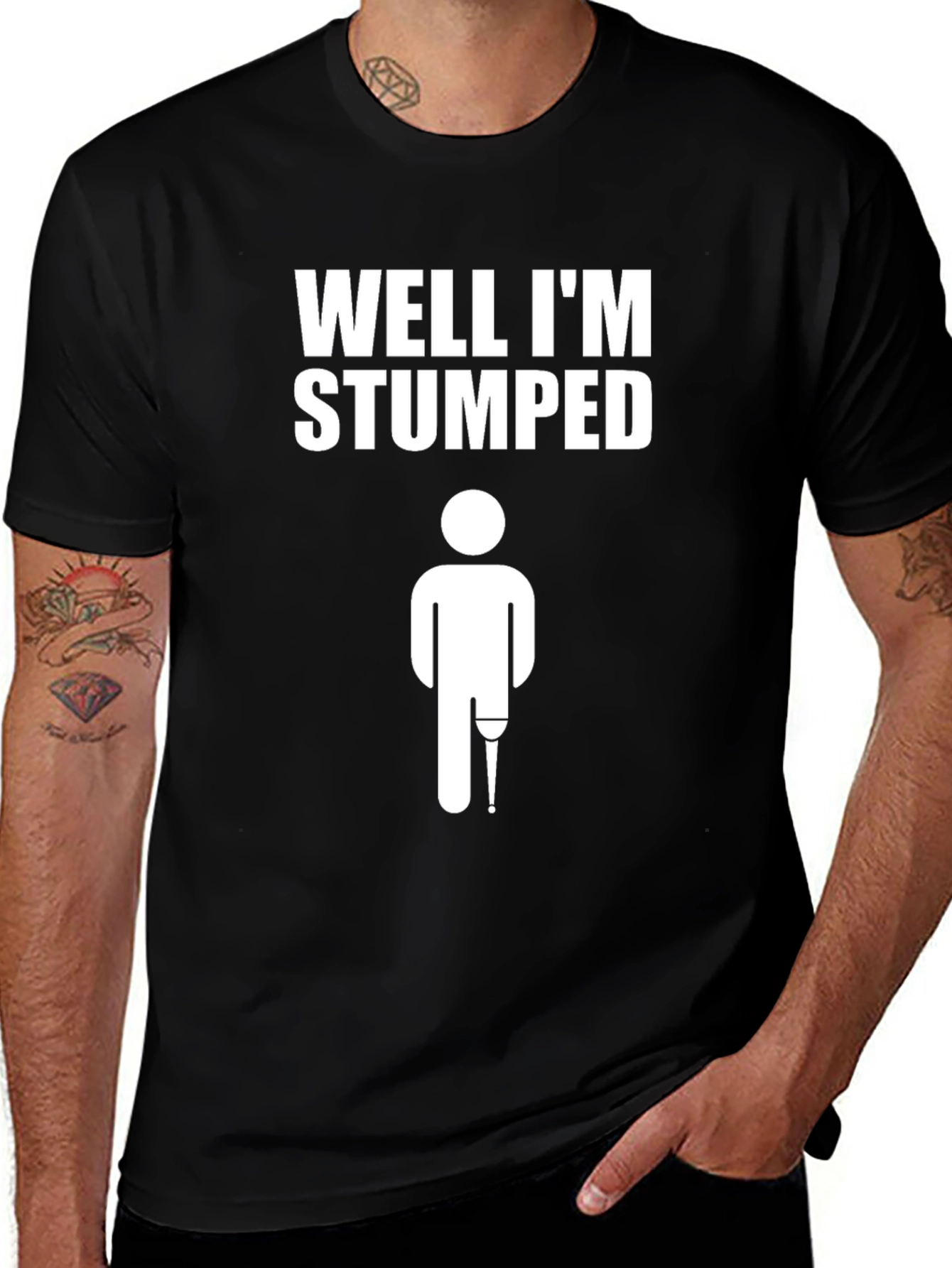 Well I'm Stumped T-Shirt - Funny Amputee Humor Tee