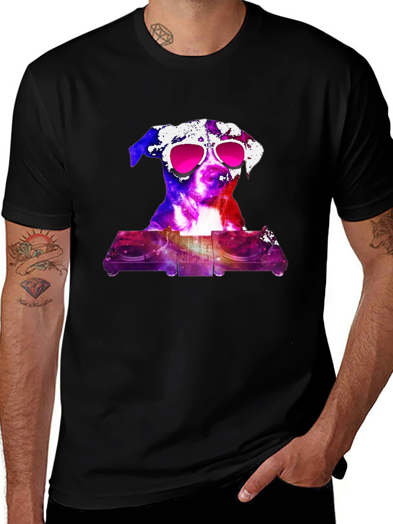 Variant 13 of DJ Dog Graphic Tee - Cool & Unique