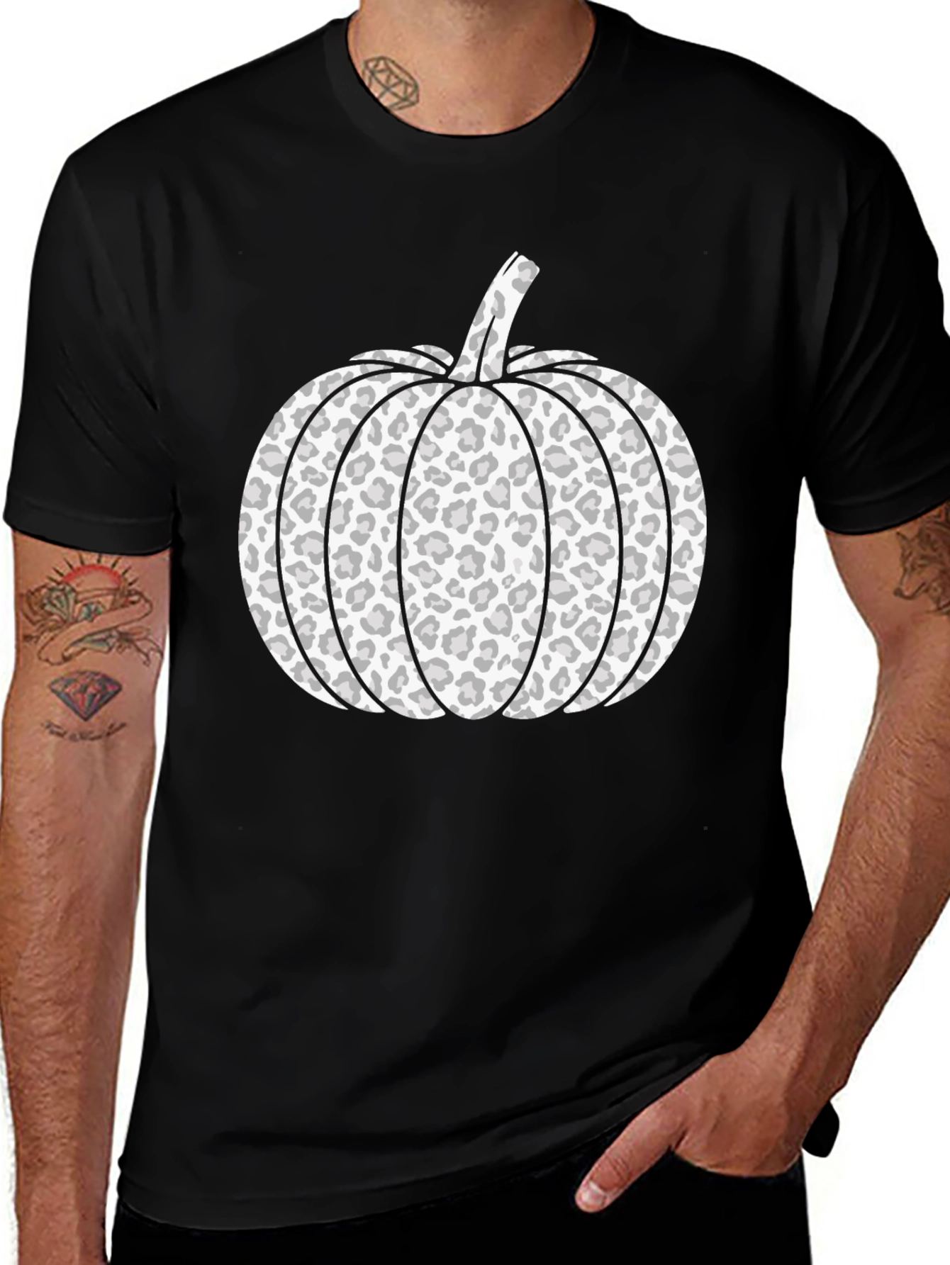 Variant 18 of Leopard Print Pumpkin Halloween T-Shirt