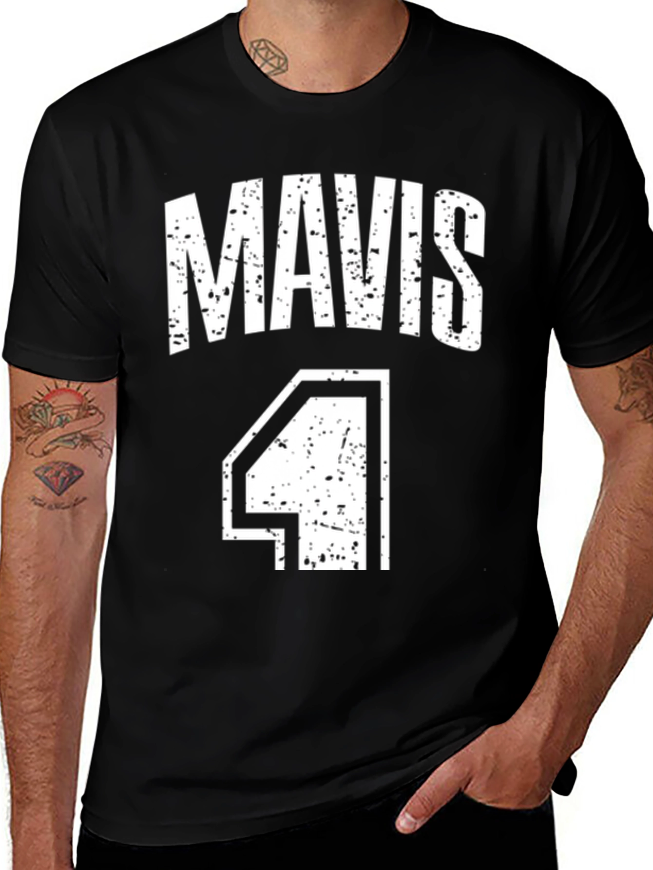 Black Mavis Number 4 Black T-Shirt main image