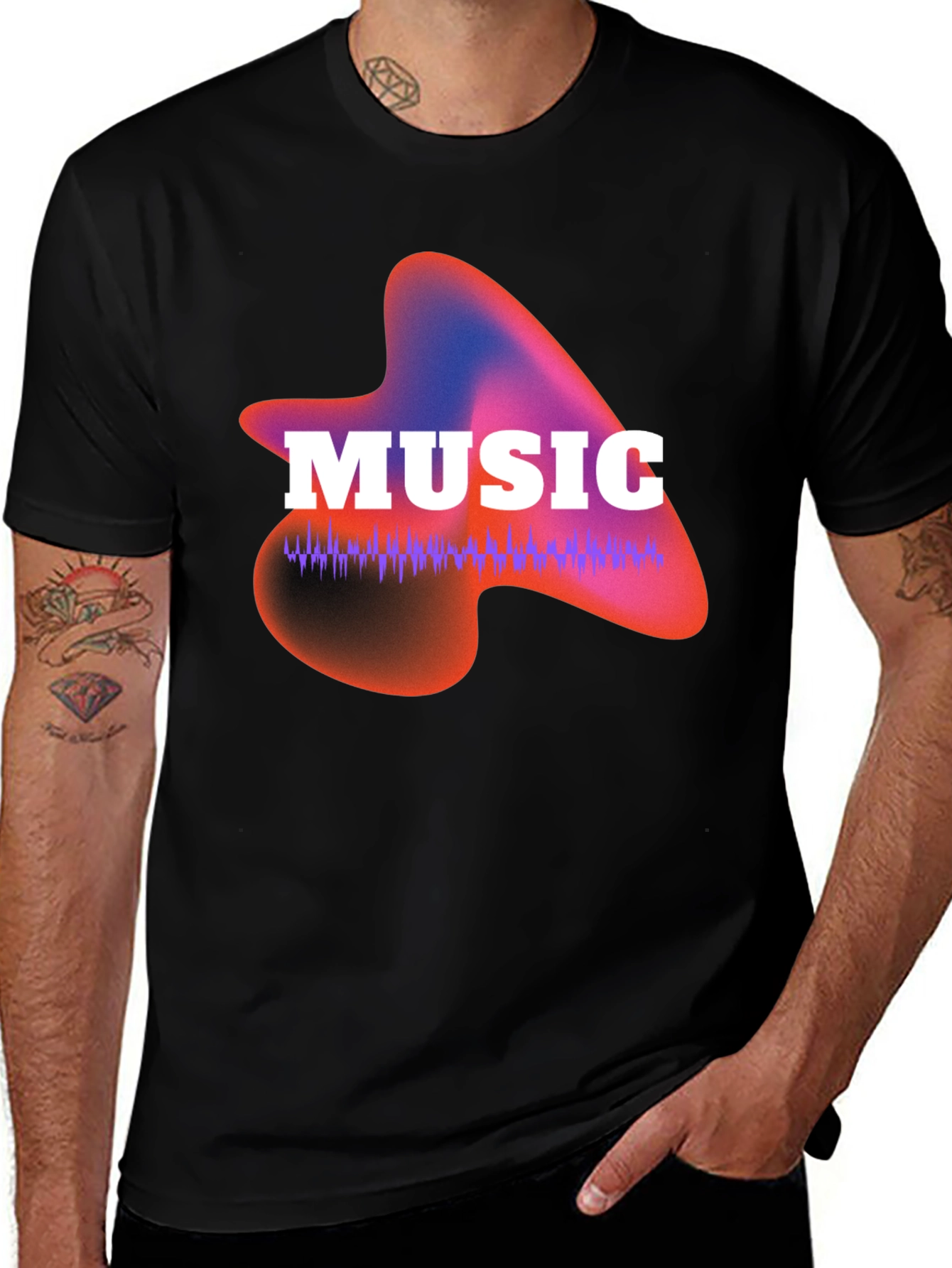 Variant 21 of Music Waveform Graphic T-Shirt - Trendy Tee