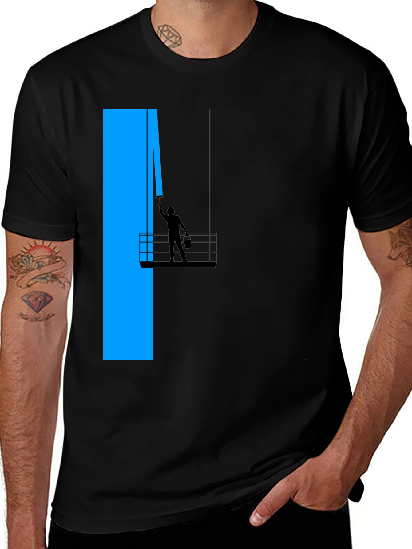 Variant 29 of Painter T-Shirt - Abstract Building Art