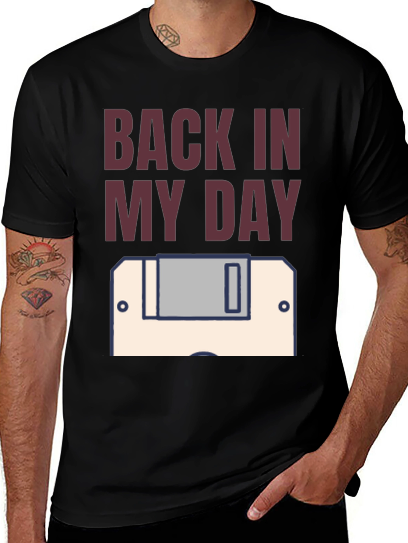 Variant 24 of Back In My Day Floppy Disk Graphic Tee