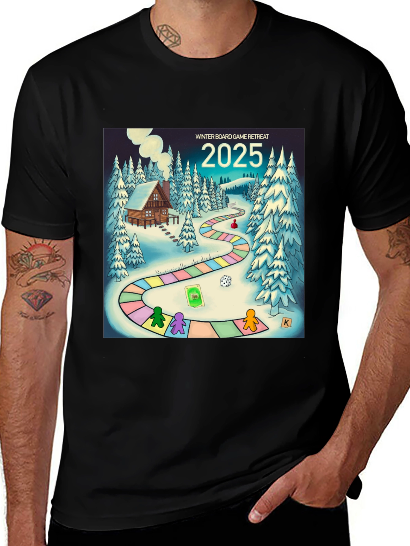 Variant 10 of Winter Board Game Retreat 2025 T-Shirt