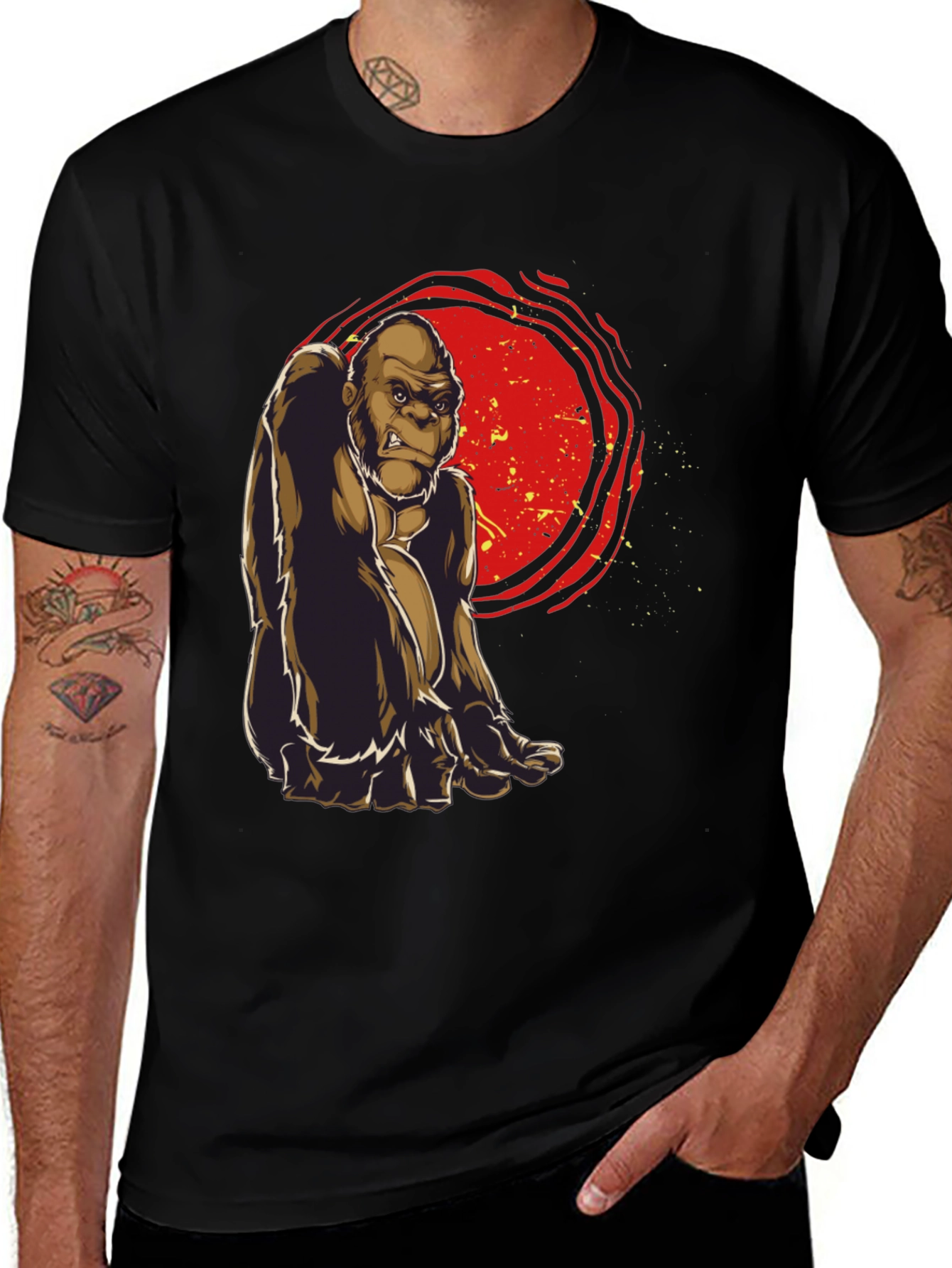 Variant 16 of Gorilla Graphic Tee - Cool Ape Design