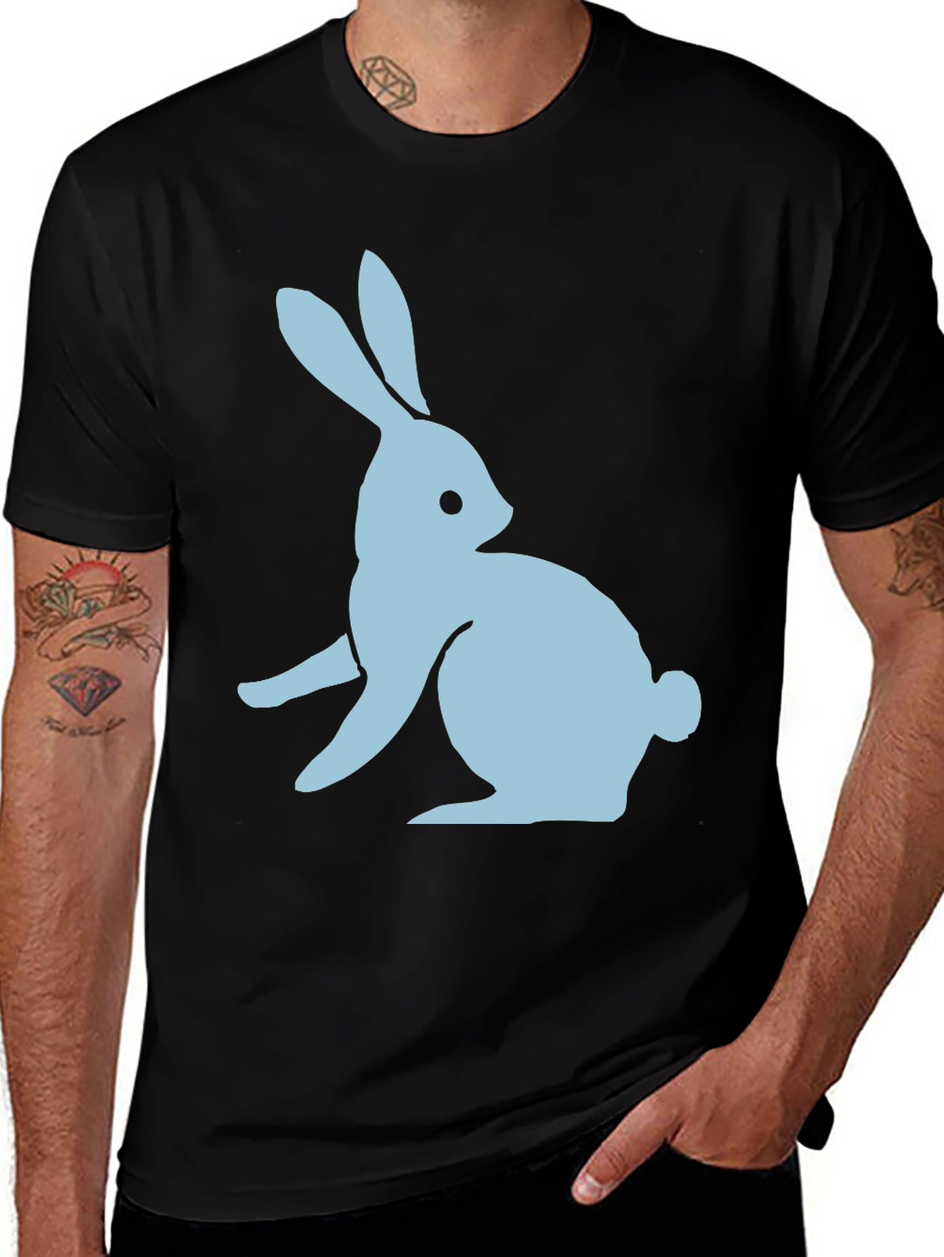 Variant 8 of Bunny Graphic Tee - Soft Cotton Casual Wear