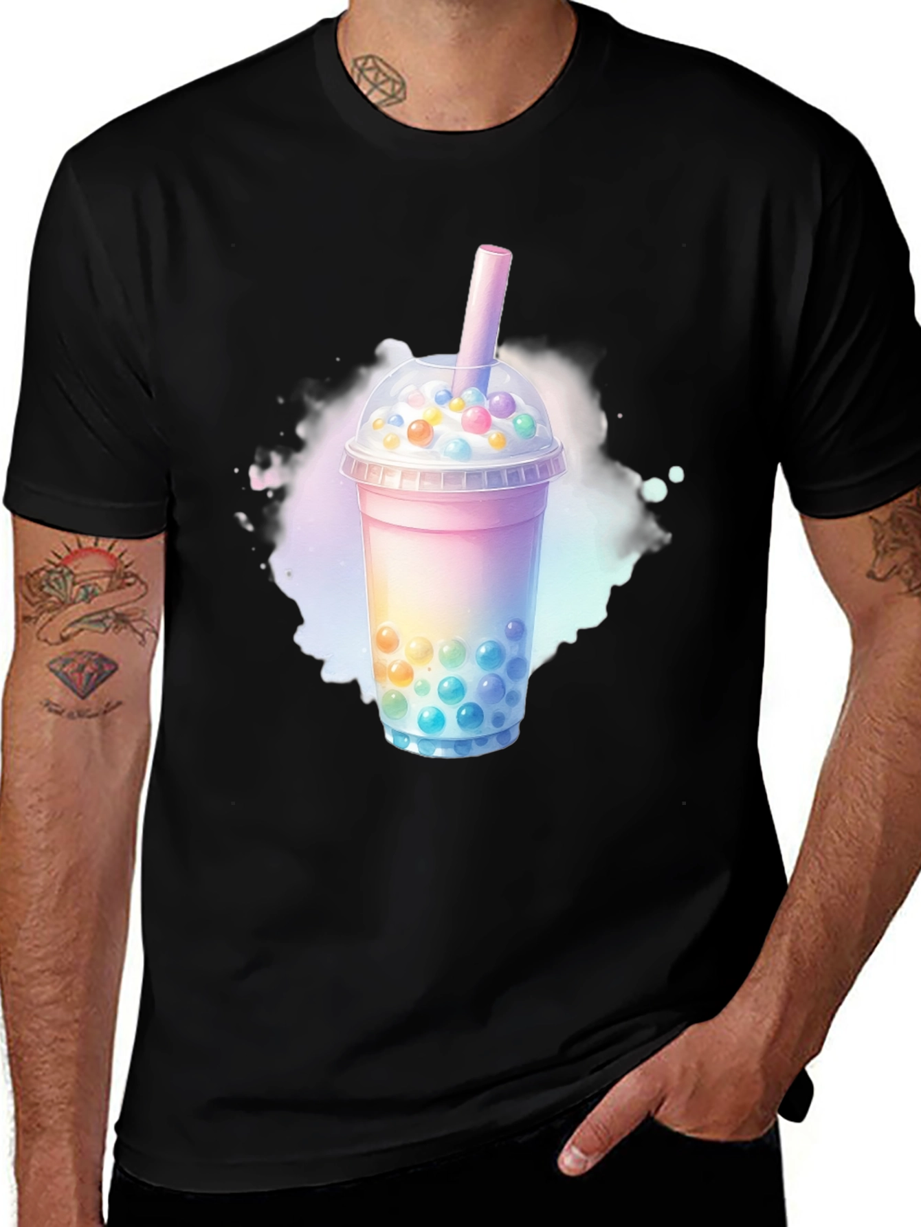 Variant 6 of Bubble Tea Graphic Tee - Unique & Fun Design