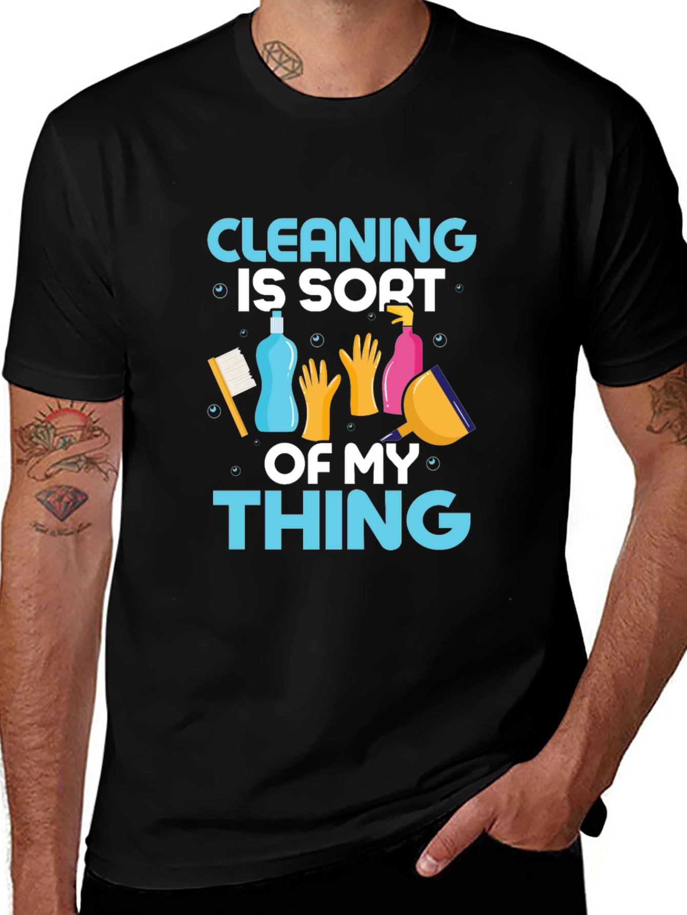 Variant 19 of Cleaning is Sort of My Thing T-Shirt