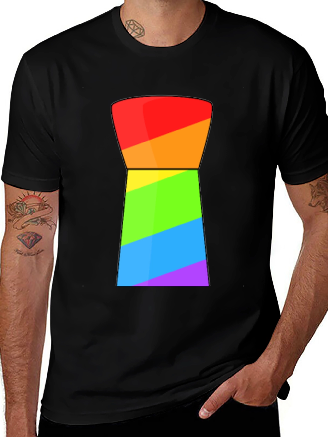Variant 25 of Rainbow Geometric Graphic Tee