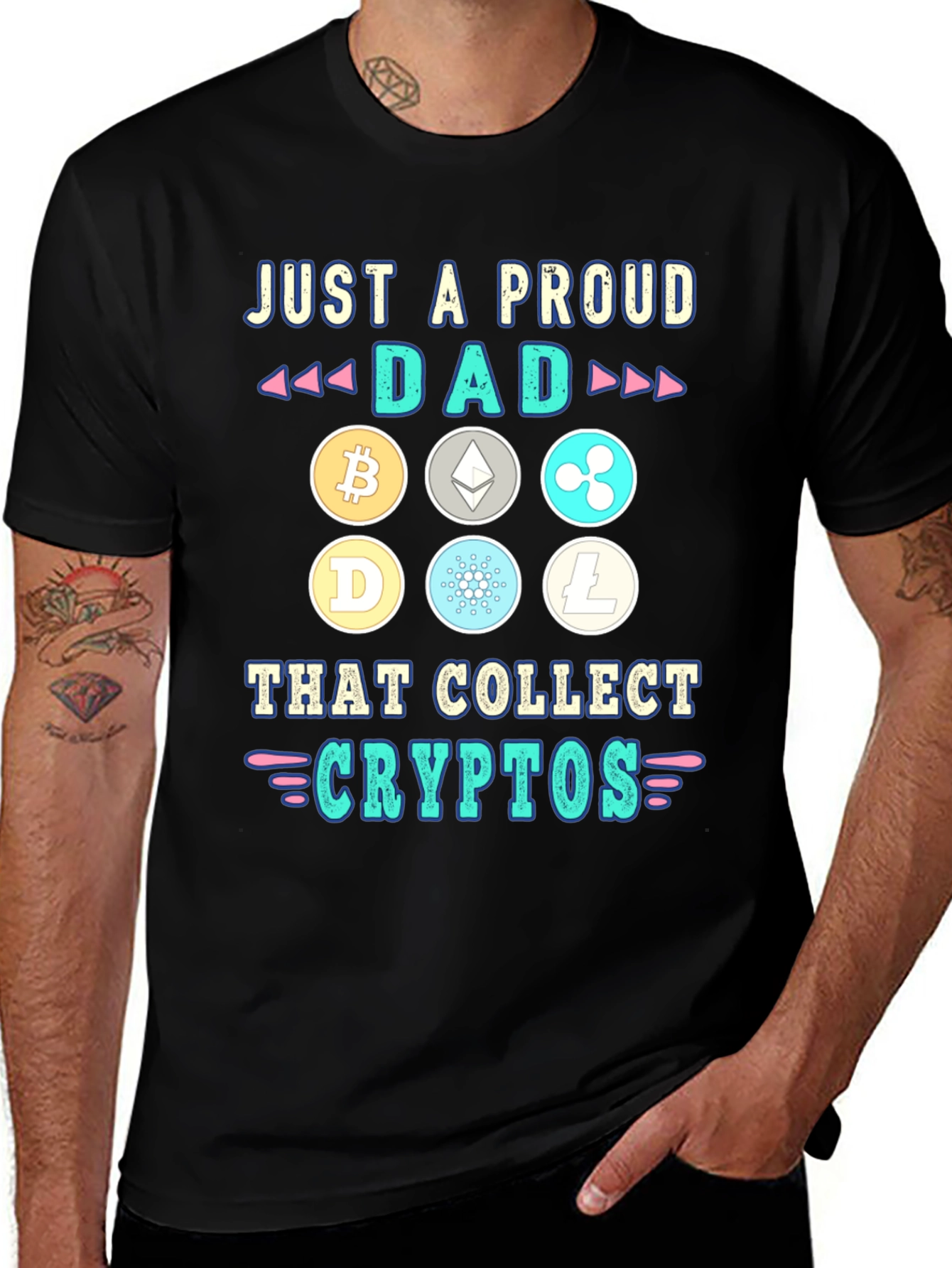 Variant 22 of Proud Dad Crypto Collector T-Shirt