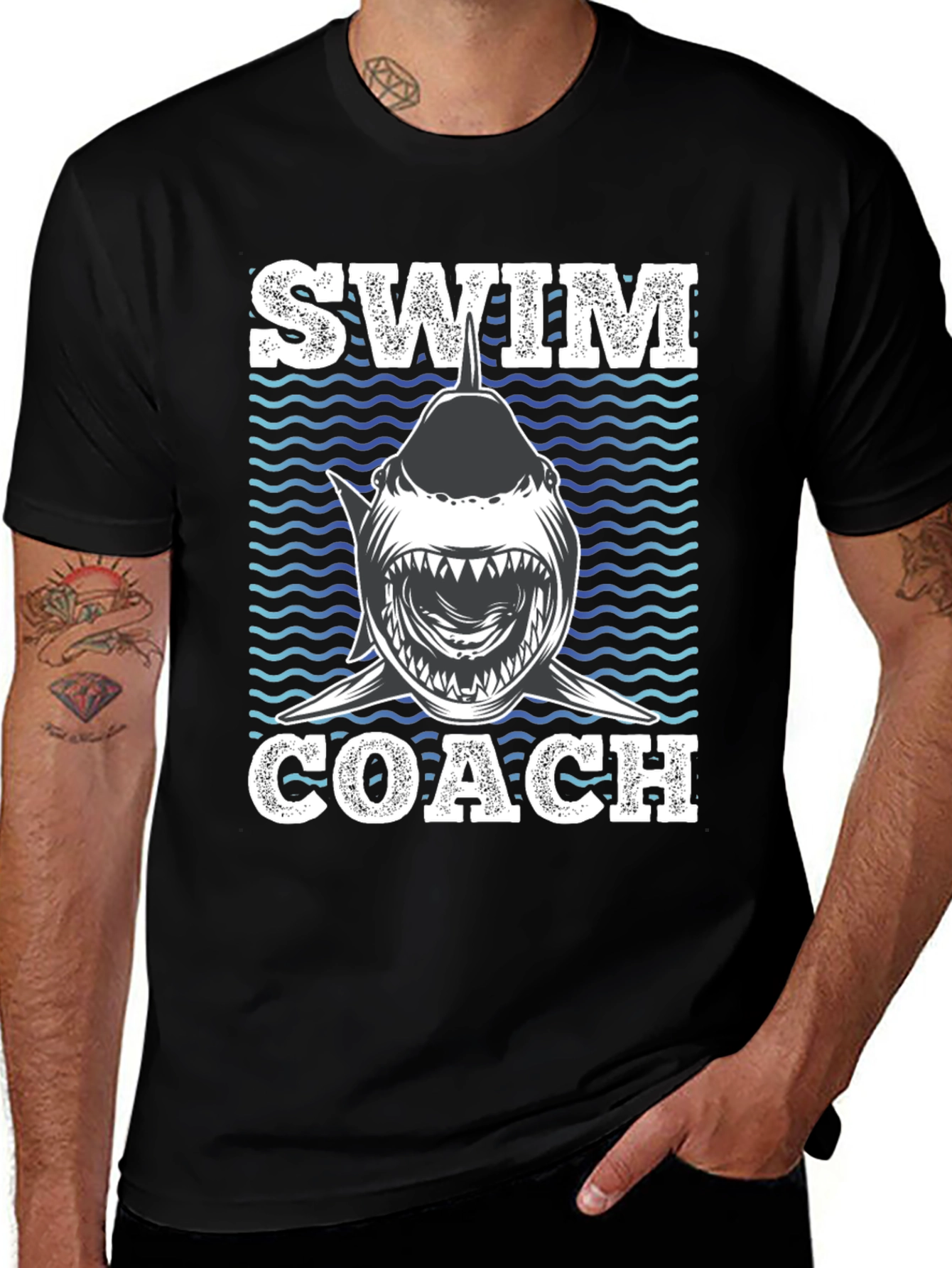 Swim Coach Shark T-Shirt