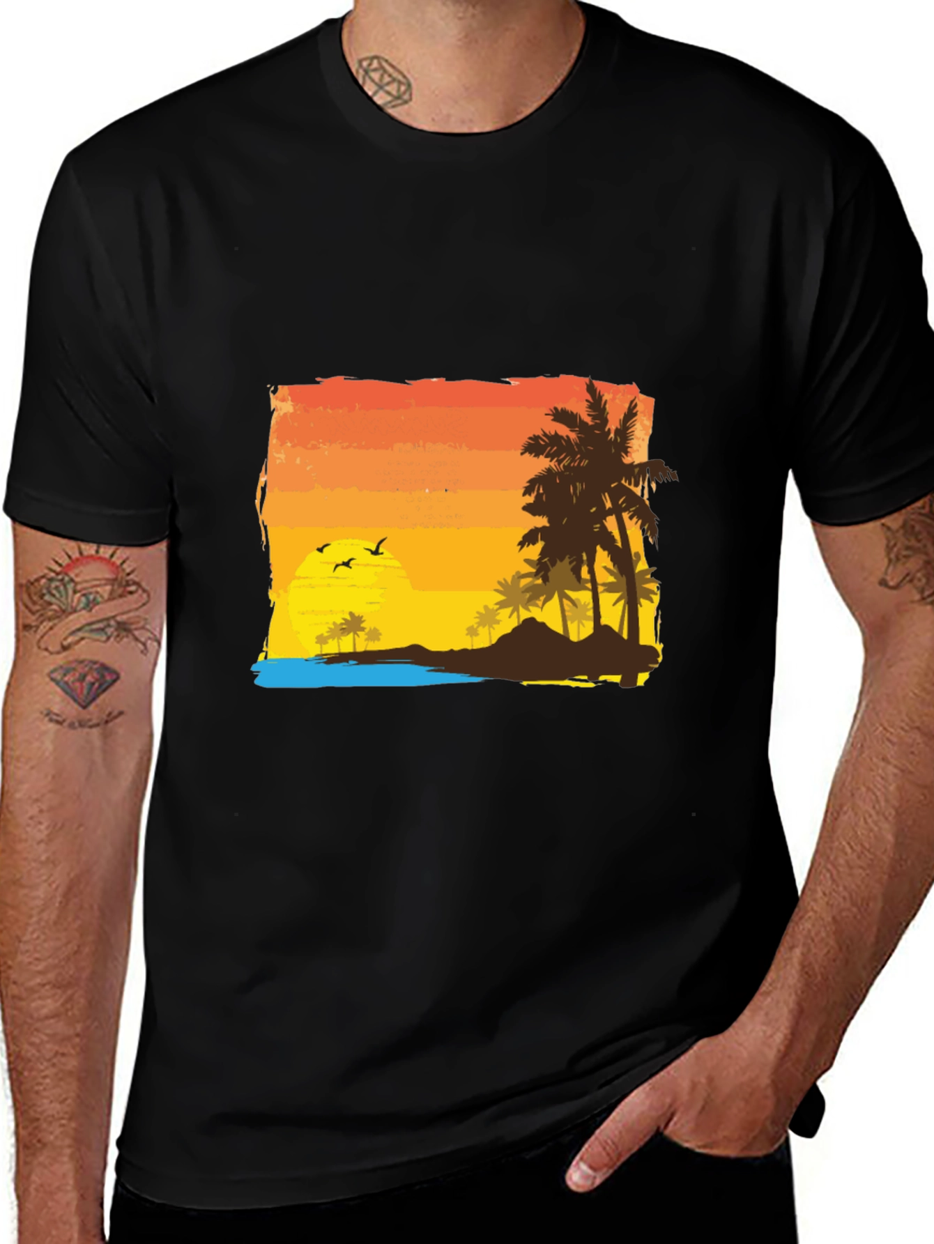 Variant 3 of Tropical Sunset Graphic Tee - Island Vibes