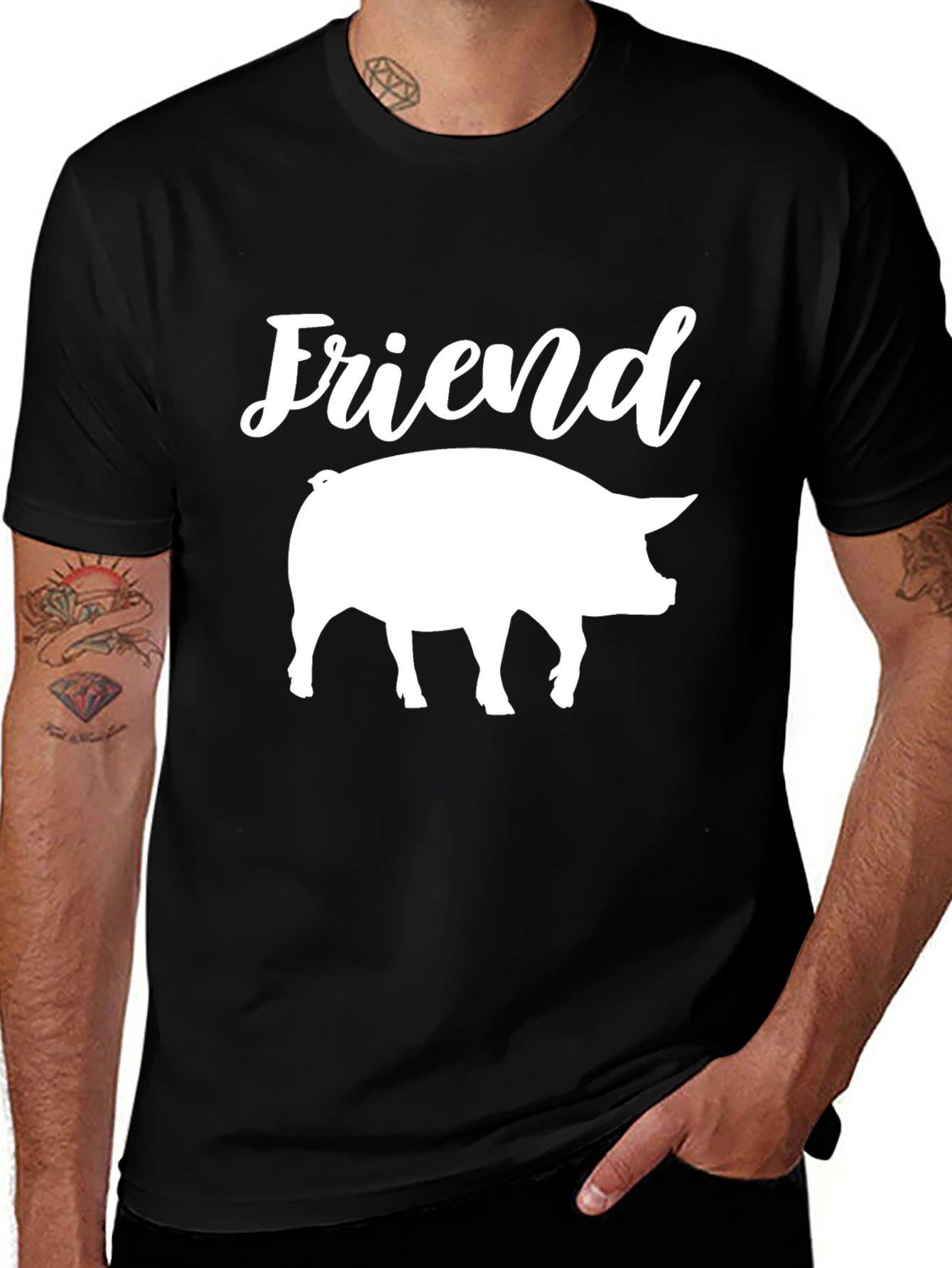 Variant 22 of Pig Friend Graphic T-Shirt