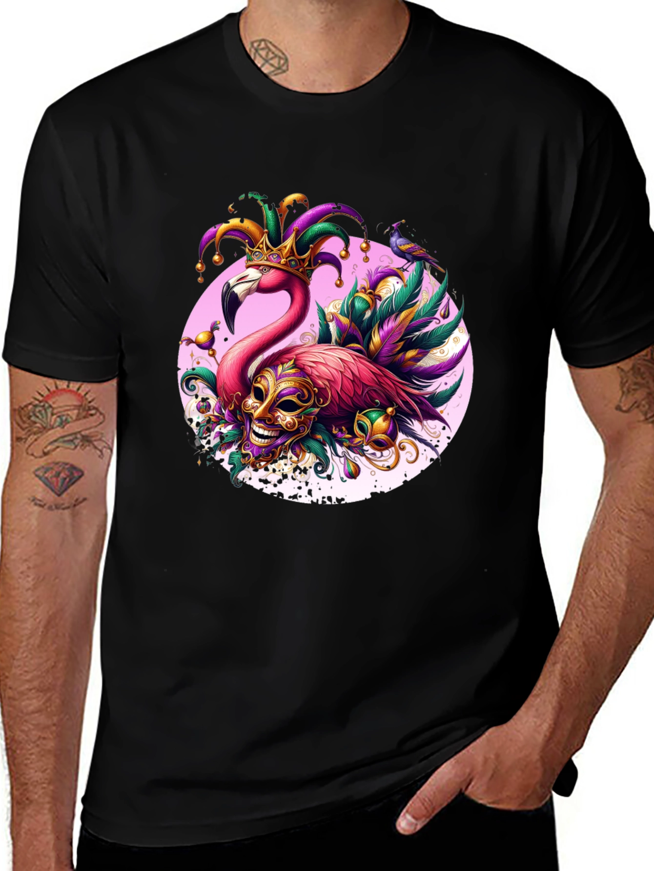 Variant 14 of Flamingo Mardi Gras T-Shirt