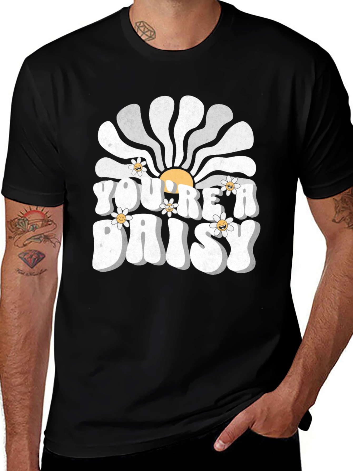 Variant 20 of You're a Daisy T-Shirt - Retro Flower Power Tee
