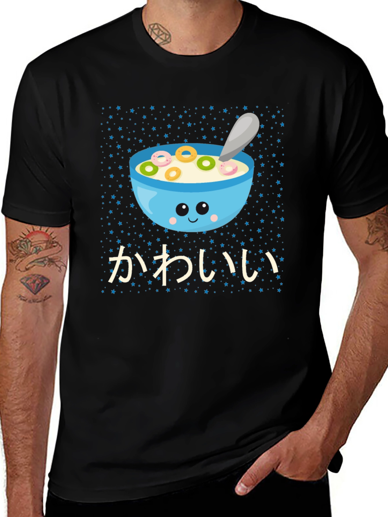 Variant 30 of Kawaii Cereal Bowl Graphic T-Shirt