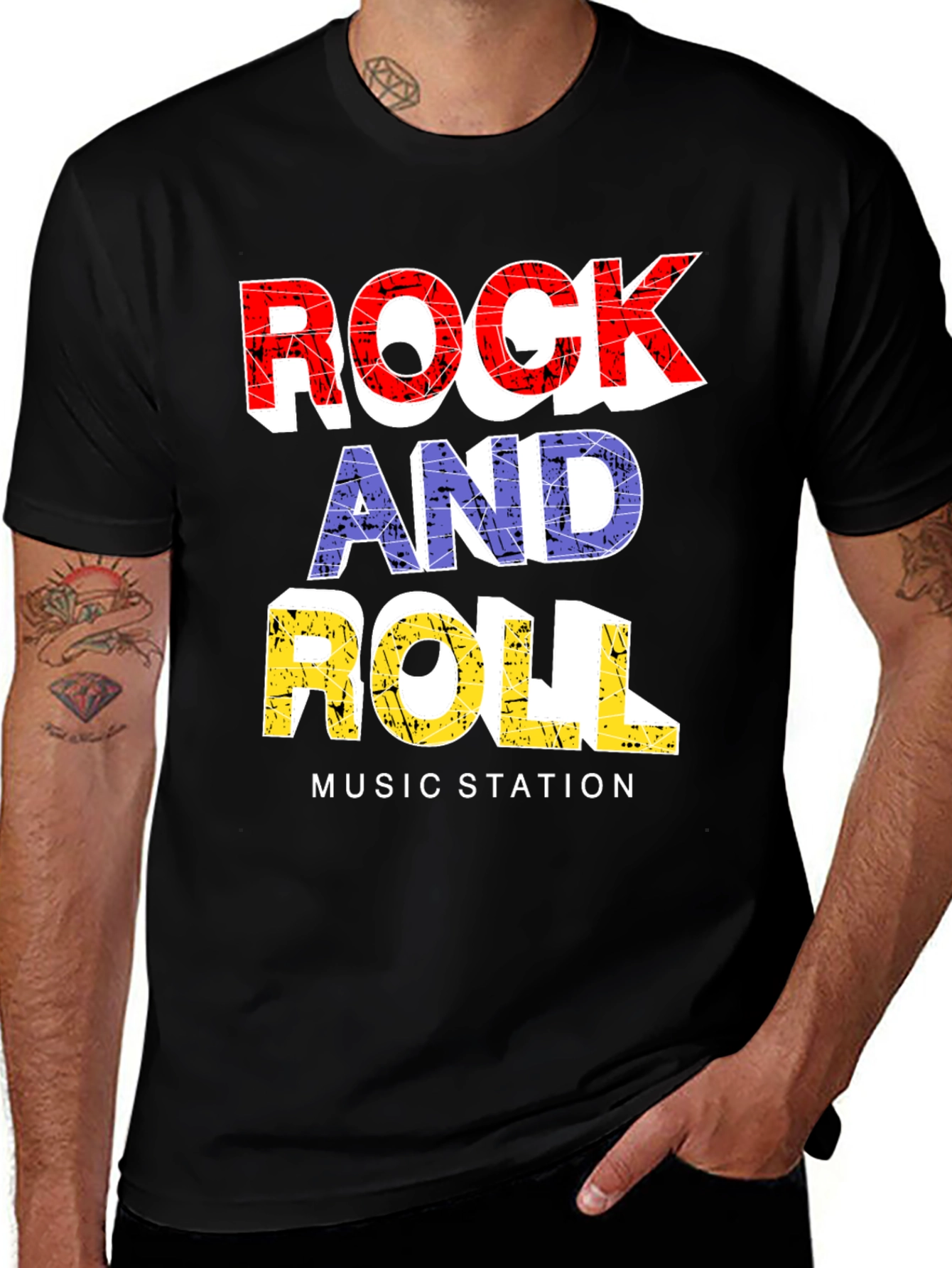 Rock and Roll Music Station Graphic Tee