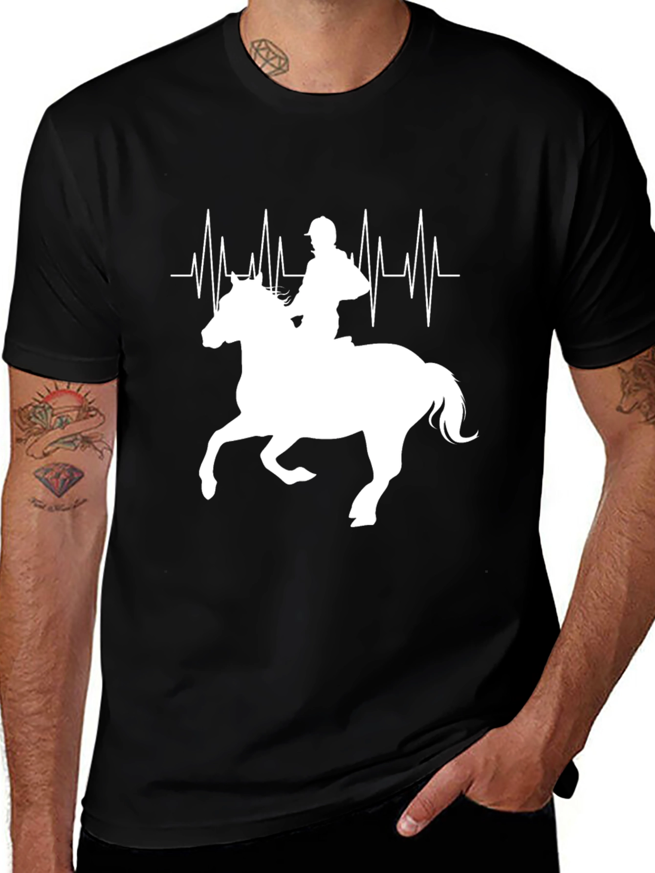 Variant 28 of Equestrian Heartbeat Graphic Tee