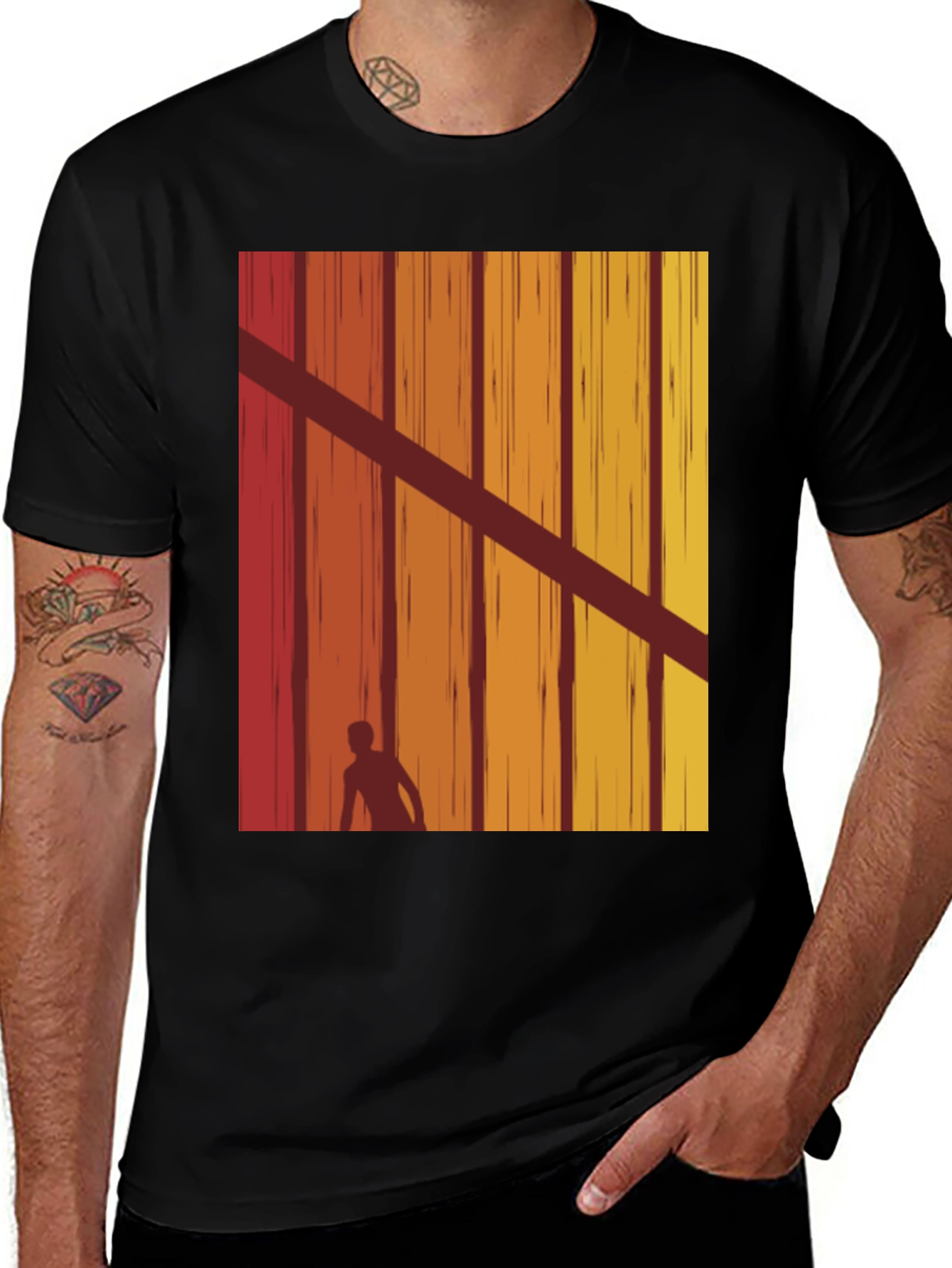 Variant 27 of Retro Sunset Silhouette Tee